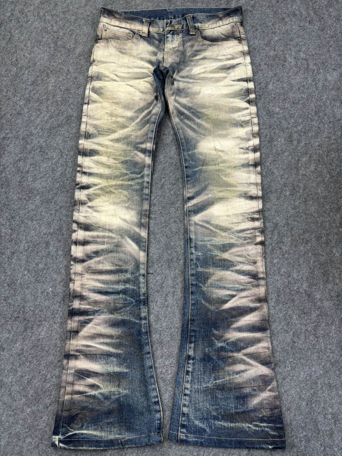 Tornado Mart 💥Archival Flare💥Rare Tornado Mart Deep Spray Denim K31 Size US 31 - 15 Thumbnail