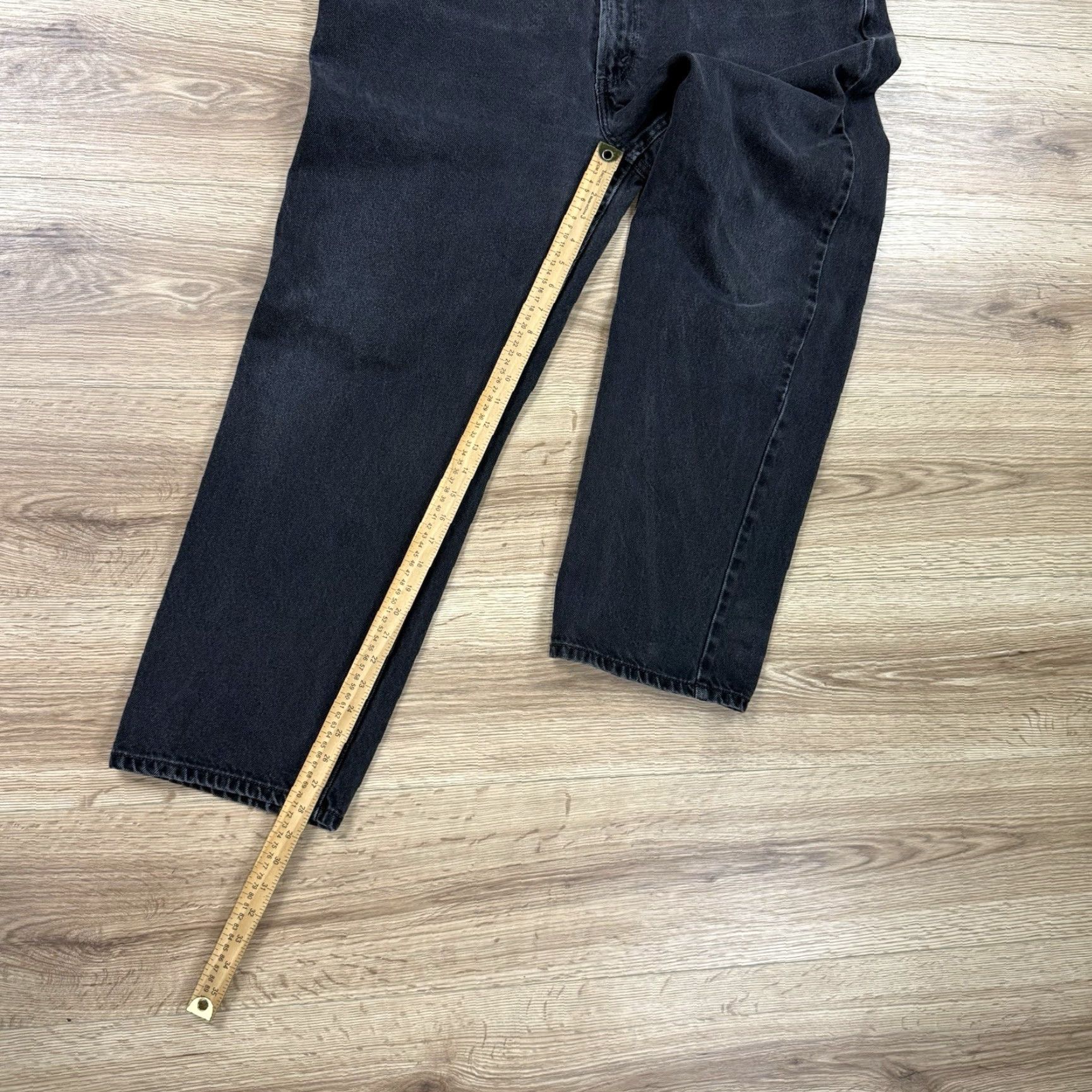 Levi's VINTAGE Levi's 505 Jeans - Men's - Regular - 42x30 - Black - Straight Leg - 1990s - Patch Missing, Used Good Condition Size US 42 / EU 58 - 6 Thumbnail
