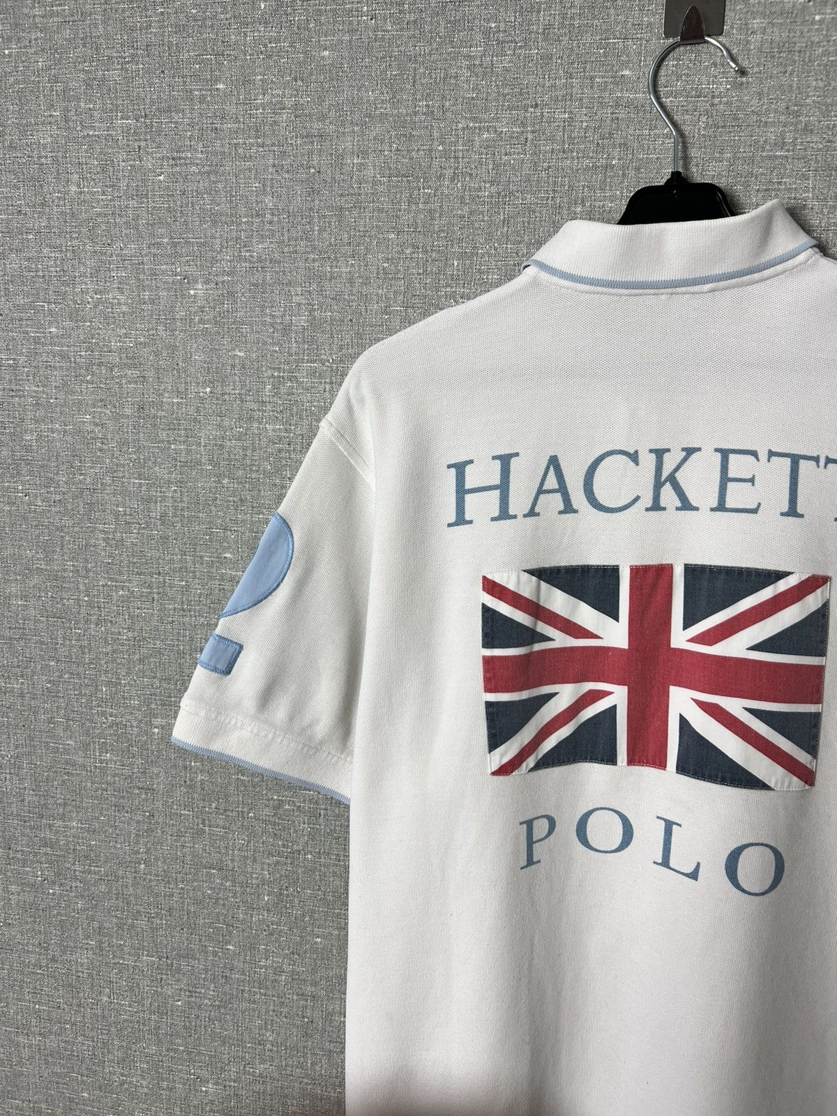 Hackett Rare Hackett Polo #2 Great Britain Flag Big Logo T-Shirt Size US M / EU 48-50 / 2 - 2 Thumbnail