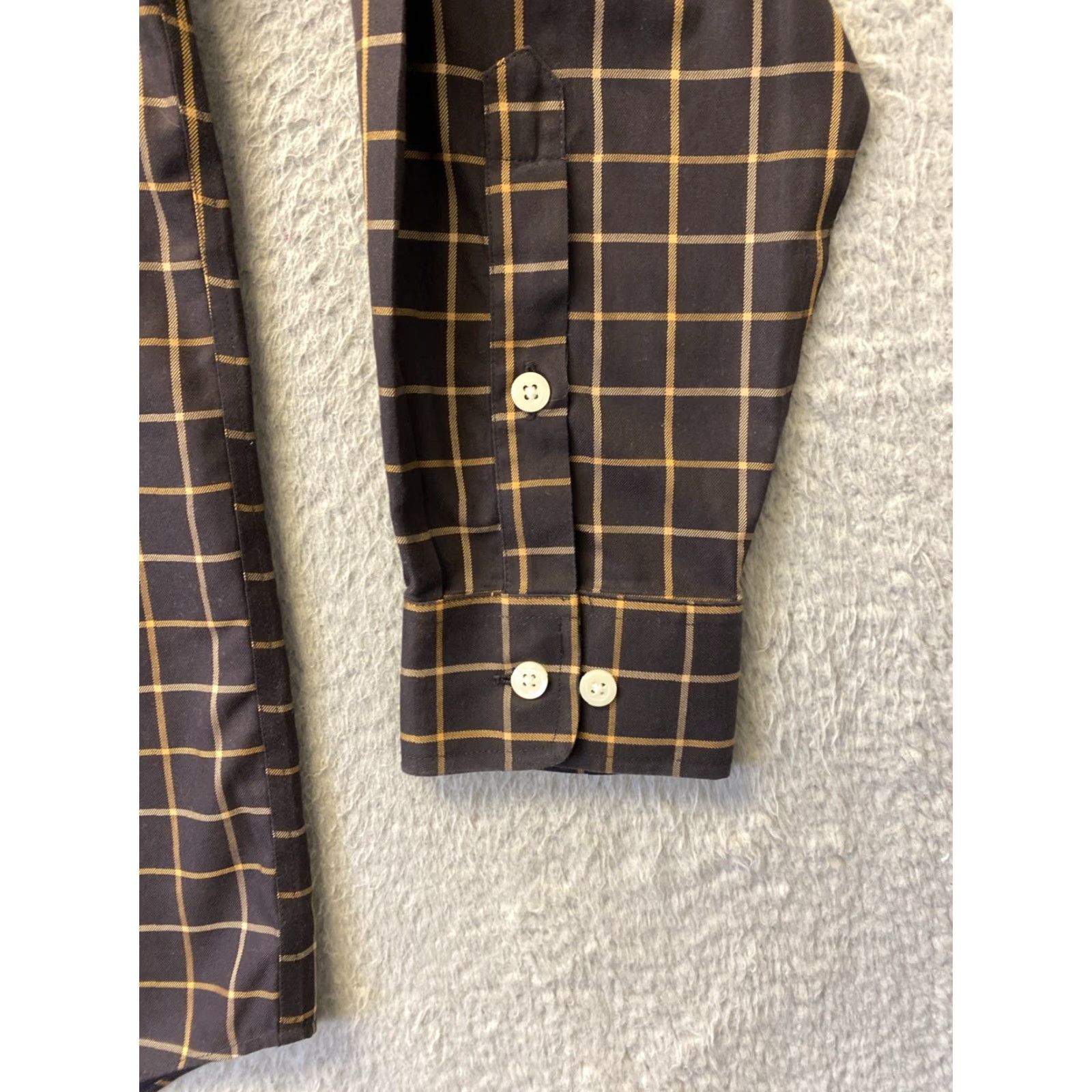 Orvis VINTAGE Orvis Men’s Button Shirt Large Brown Check Casual Workwear Fall Winter Cotton Mens Size US L / EU 52-54 / 3 - 6 Thumbnail