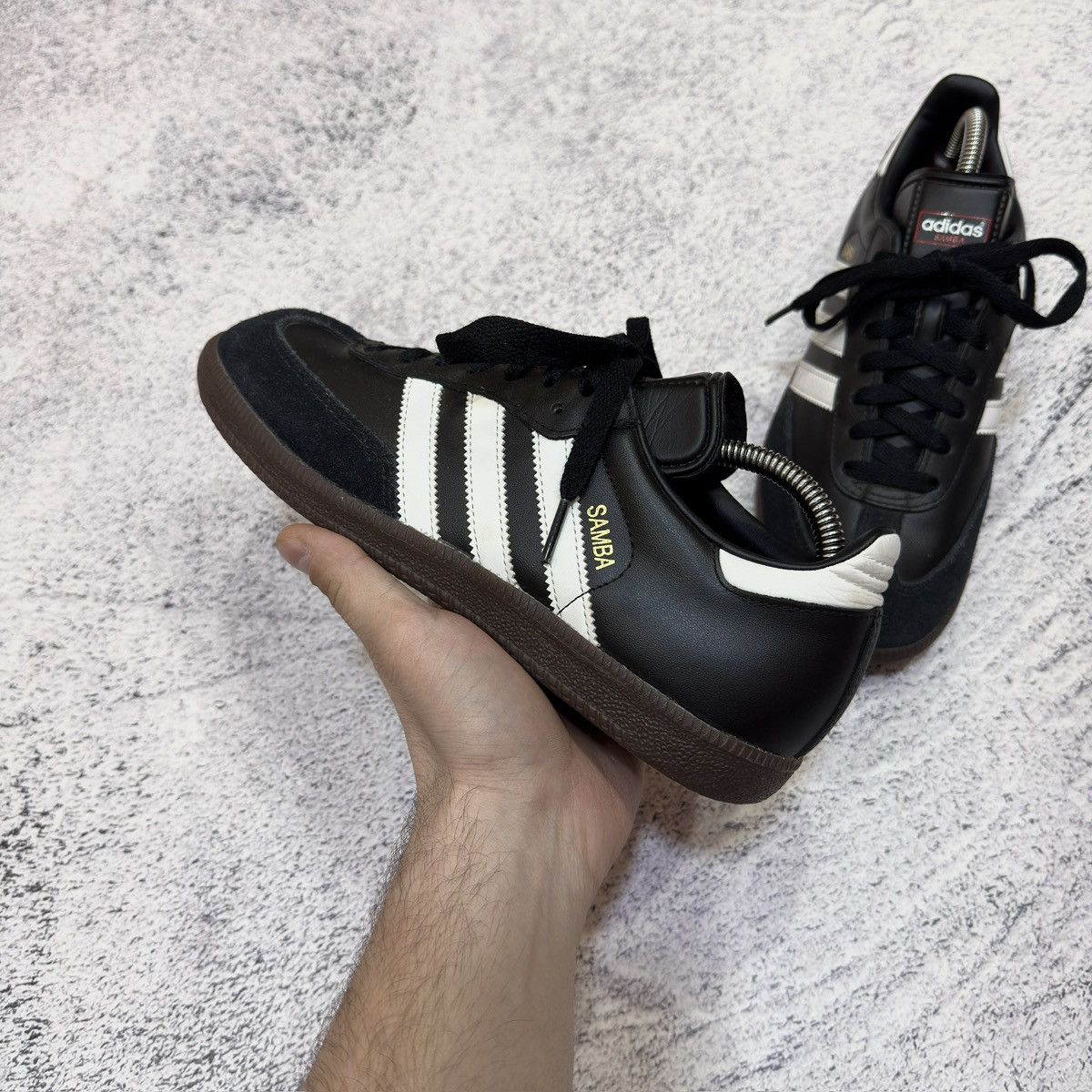Adidas × Designer Adidas Samba Black Leather US7 UK6.5 EU40 JP25 Size US 7 / EU 40 - 6 Thumbnail