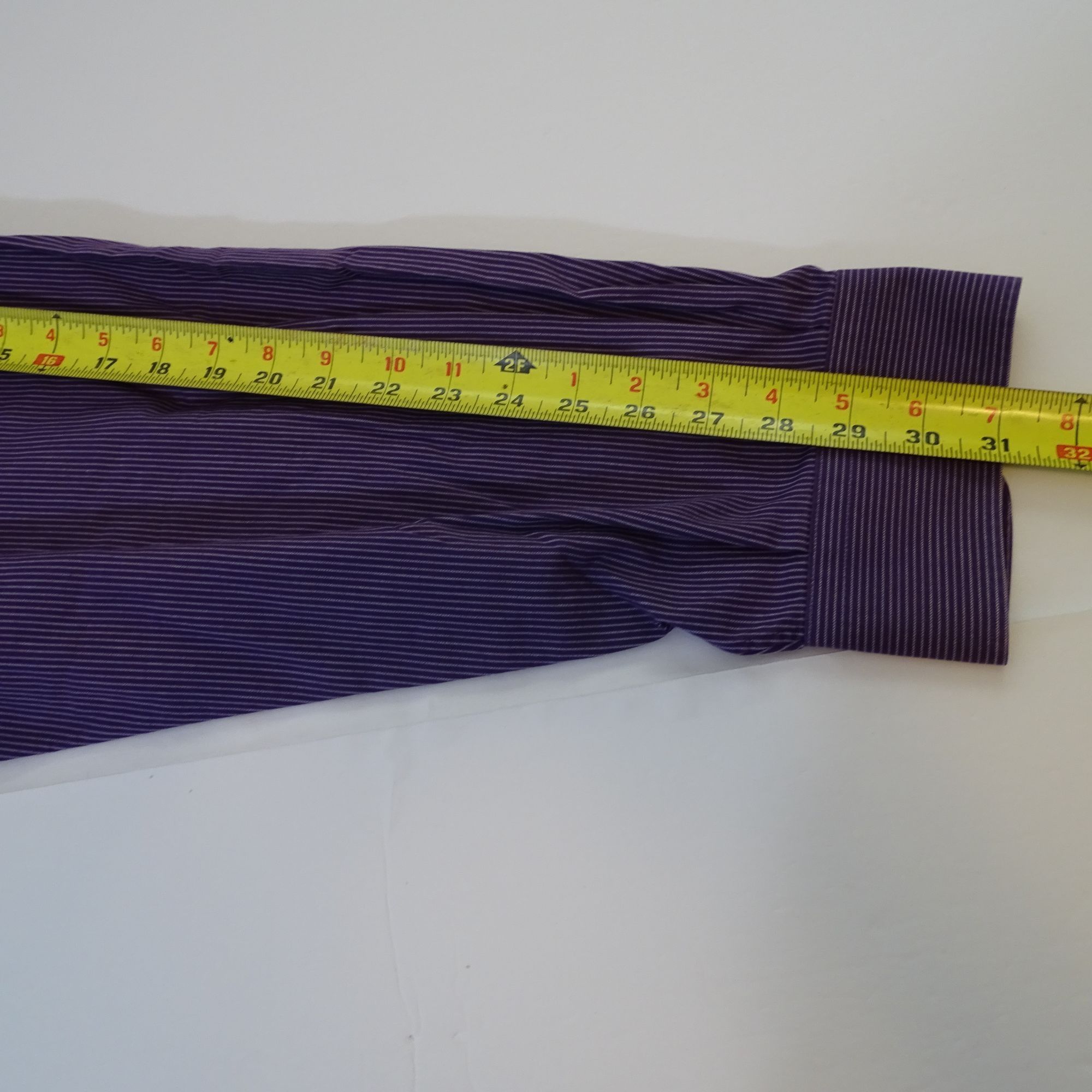 Nordstrom Nordstrom Men Classic Fit Non-Iron Purple Stripe Dress Shirt Size US XXL / EU 58 / 5 - 9 Thumbnail