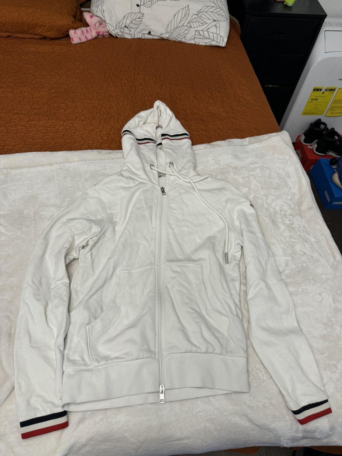 image of Moncler Hoodie in White, Men's (Size Medium)