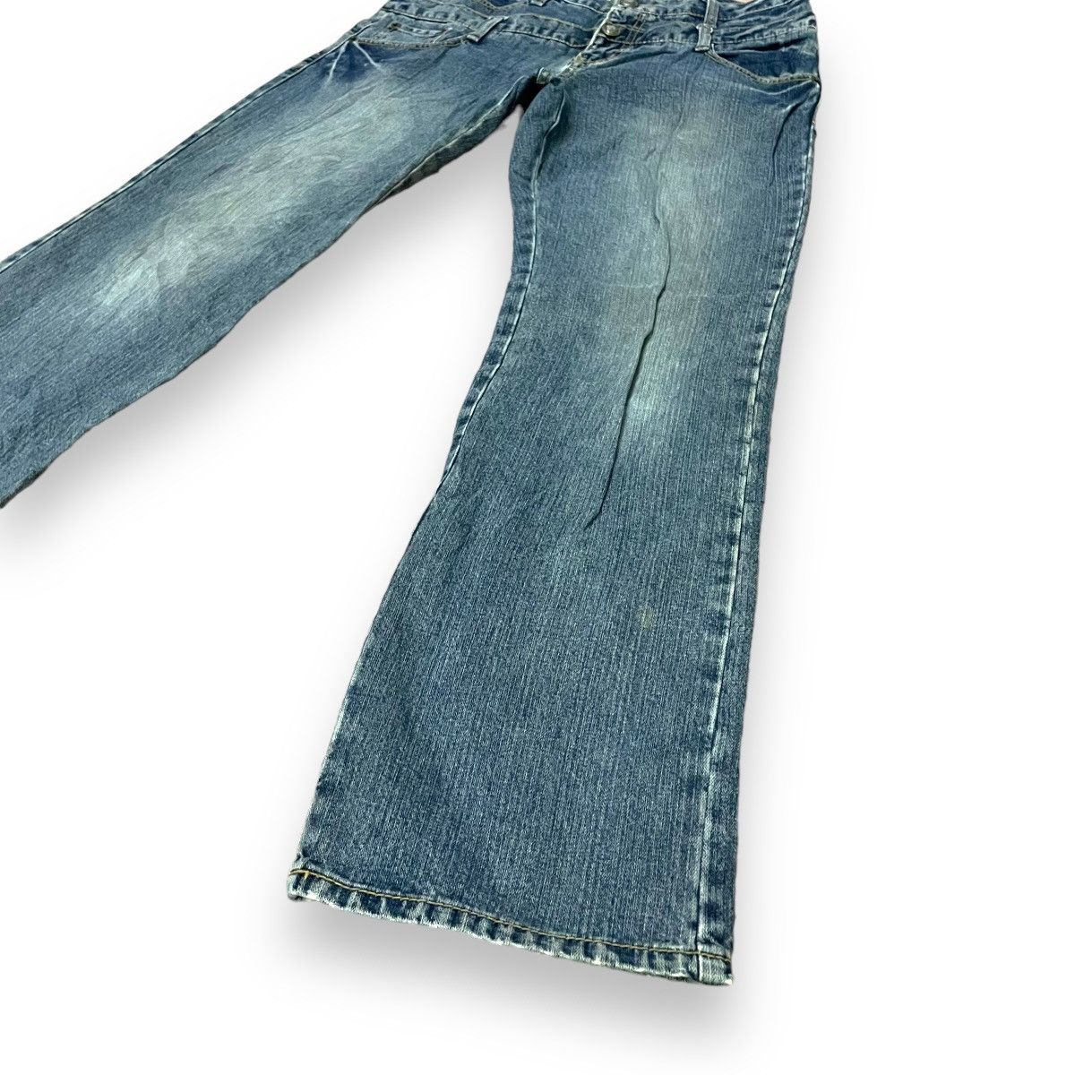 20471120 × Beauty Beast × Japanese Brand 🇯🇵☠️ DAILY TOPICS DOUBLE WAIST SKULL DENIM PANTS Size US 30 / EU 46 - 5 Thumbnail
