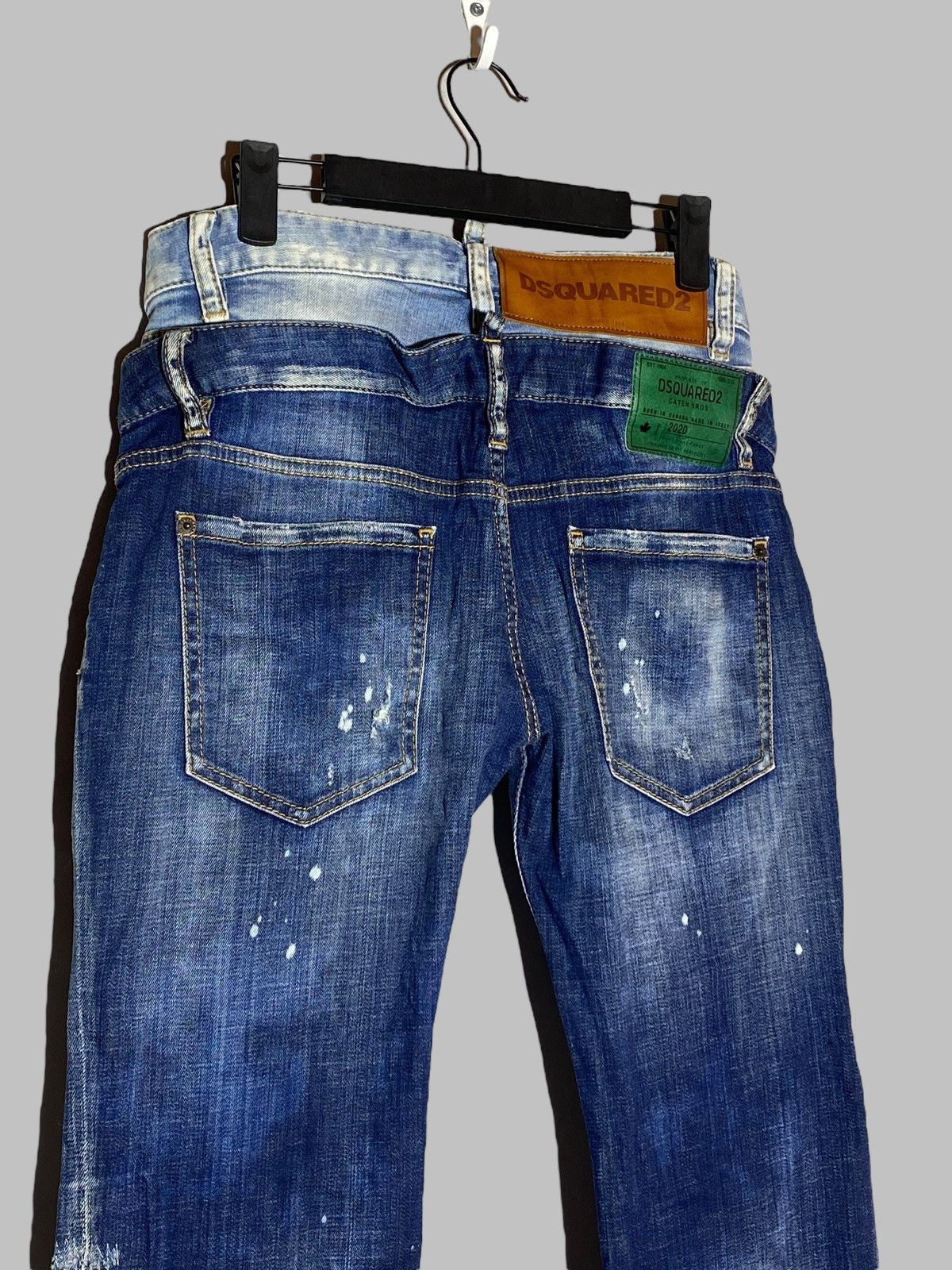 Dsquared2 Dsquared2 Twin Pack Layered Jeans Distressed Washed Denim Size 28" / US 6 / IT 42 - 1 Thumbnail