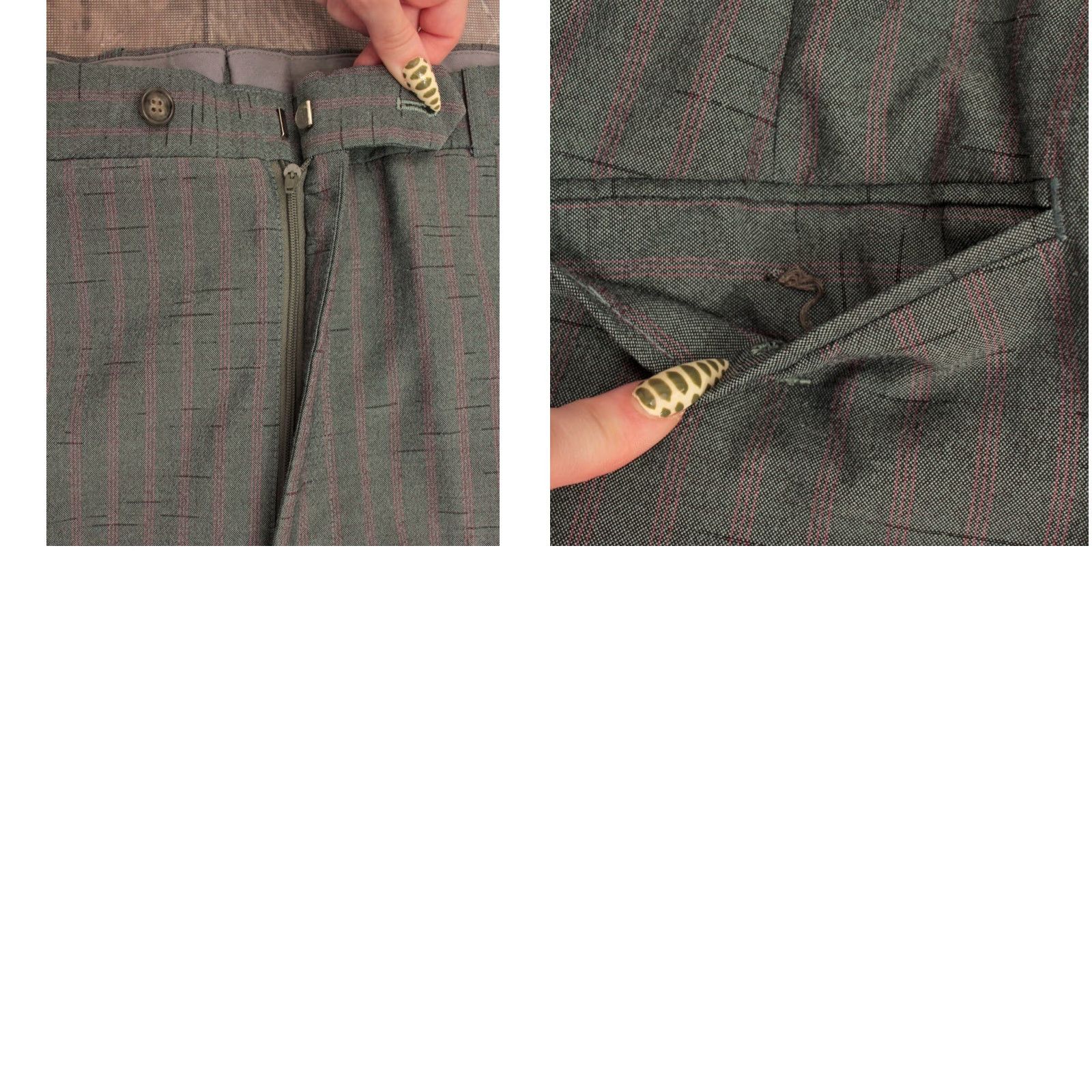 Doublet VINTAGE 80s Suit Mens Blue Pinstripe Double Breasted 2 PC Sz Large 42 R 1980s Gino Cappeli Size 42R - 10 Thumbnail