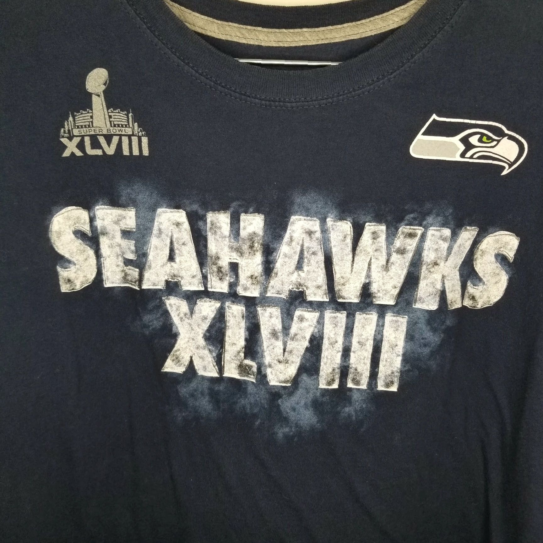 Nike Nike Sea Hawks XLVIII Mens Blue Short Sleeve T-Shirt 2XL Size Size US XXL / EU 58 / 5 - 3 Thumbnail
