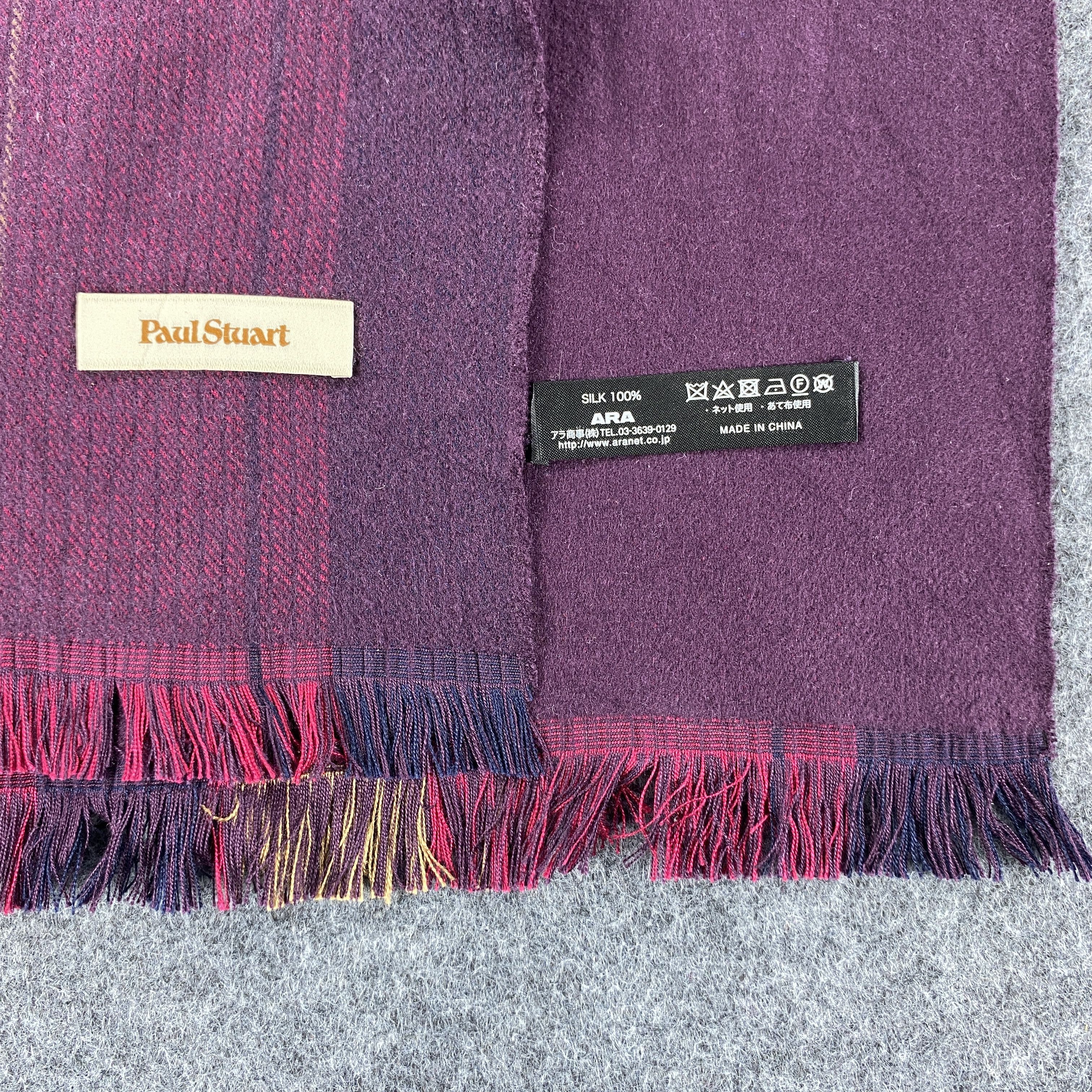 Paul Stuart × Vintage GF10508 Paul Stuart Scarf Neck Wear Muffler Size ONE SIZE - 3 Thumbnail