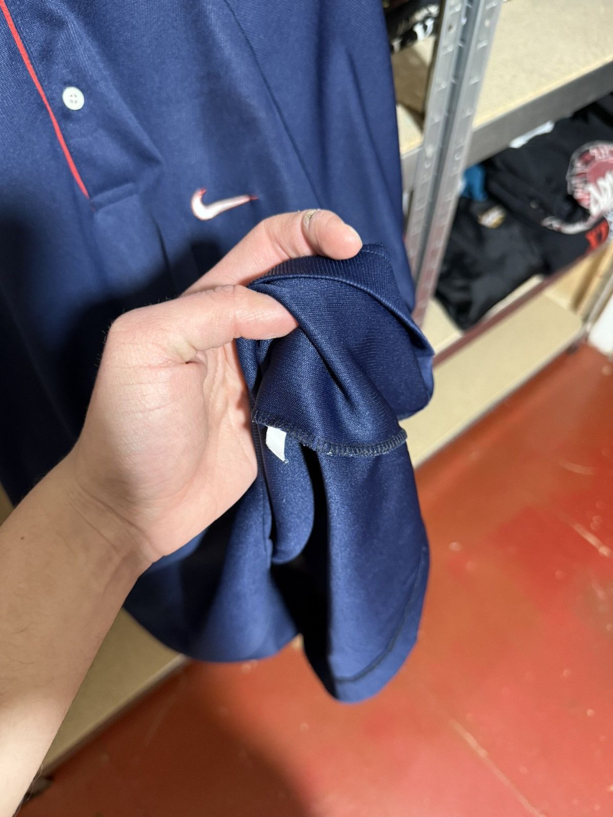 Nike × Vintage 🇺🇸 Vintage 90s Nike Polo T-shirt PSG Made In USA Y2K Hype Size US XL / EU 56 / 4 - 9 Thumbnail