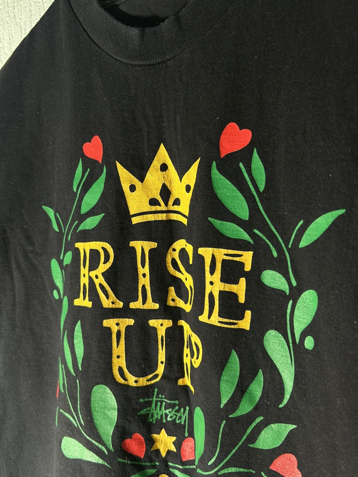 Stussy × Vintage Vintage Stussy "Rise Up" t-shirt Size US L / EU 52-54 / 3 - 5 Thumbnail