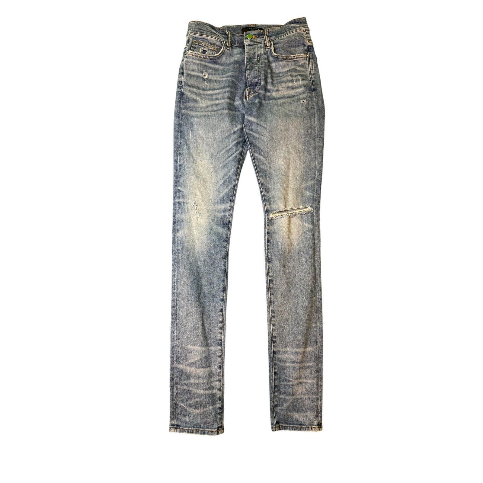 Amiri Amiri Knee Rip Light Wash Jeans Size US 30 / EU 46 - 1 Thumbnail