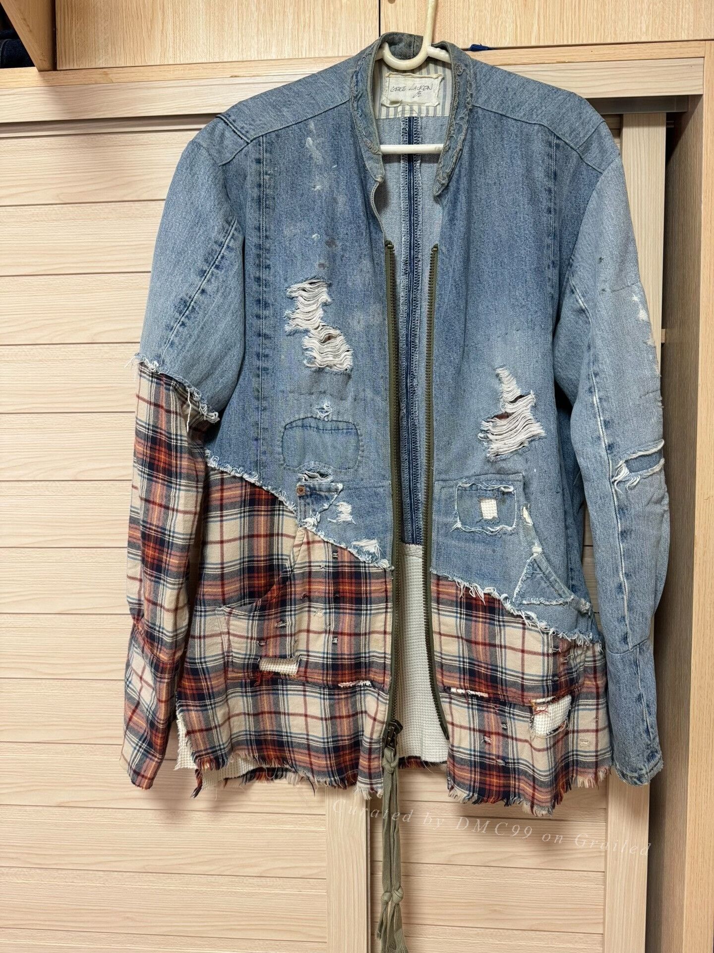 Greg Lauren Greg Lauren Denim Plaid Zip Jacket Size 3 Size US L / EU 52-54 / 3 - 1 Thumbnail
