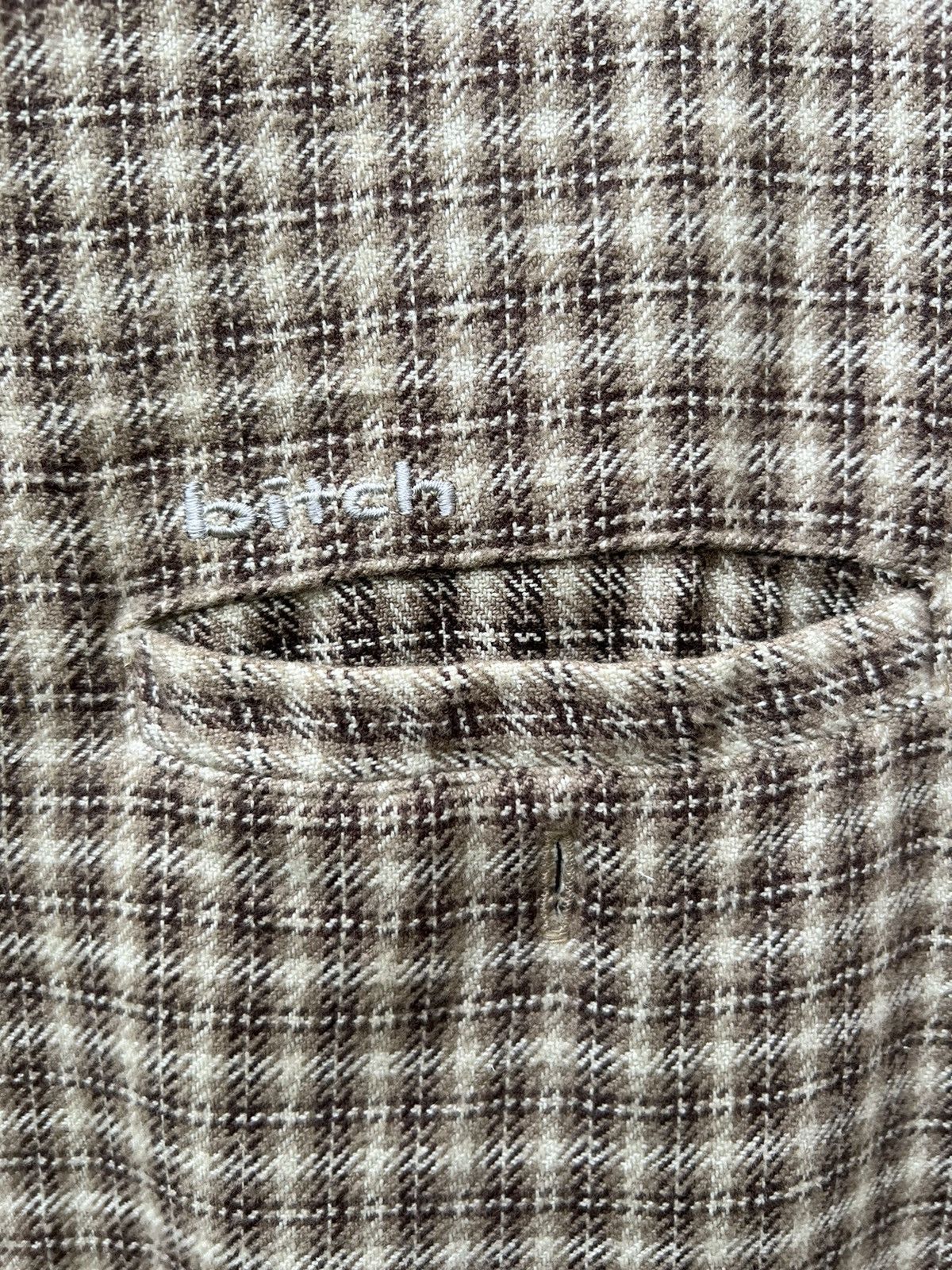 Girl Skateboards × Vintage Vintage 90s Bitch Skateboards Checkered Flannel Jacket Shirt Size US M / EU 48-50 / 2 - 8 Thumbnail
