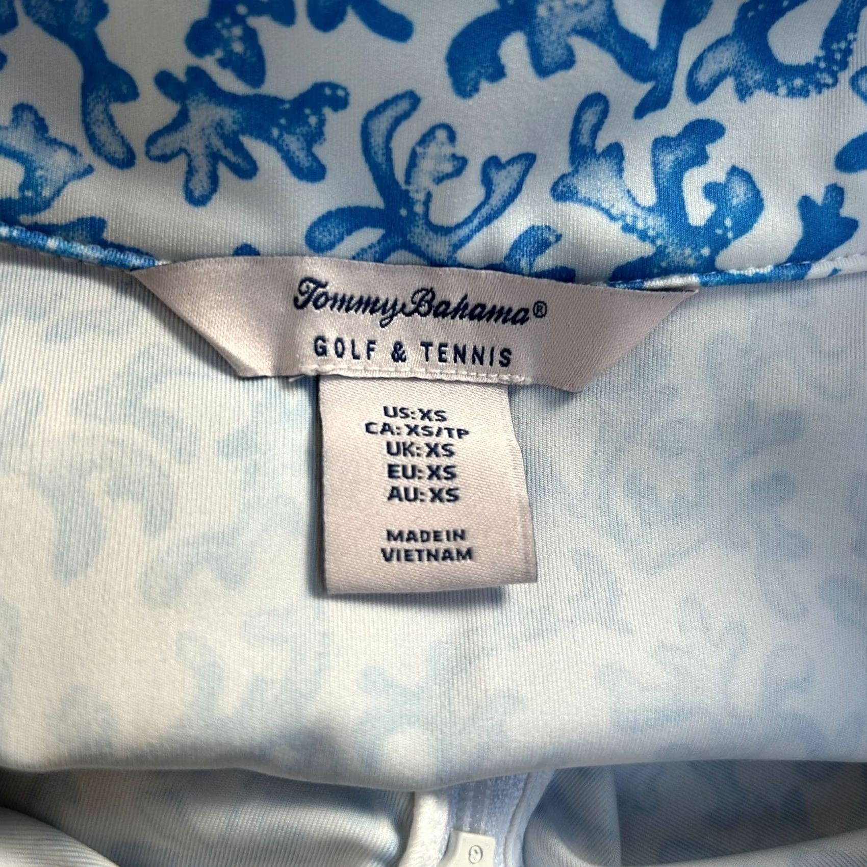 Tommy Bahama Tommy Bahama Womens Golf & Tennis Long Sleeve Active Shirt XS White Blue Printed Size XS / US 0-2 / IT 36-38 - 3 Thumbnail