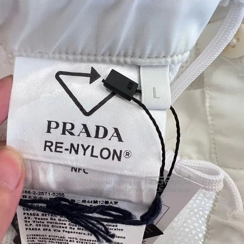 Prada Prada Men's Casual Pants in White Nylon. Size US 34 / EU 50 - 5 Thumbnail