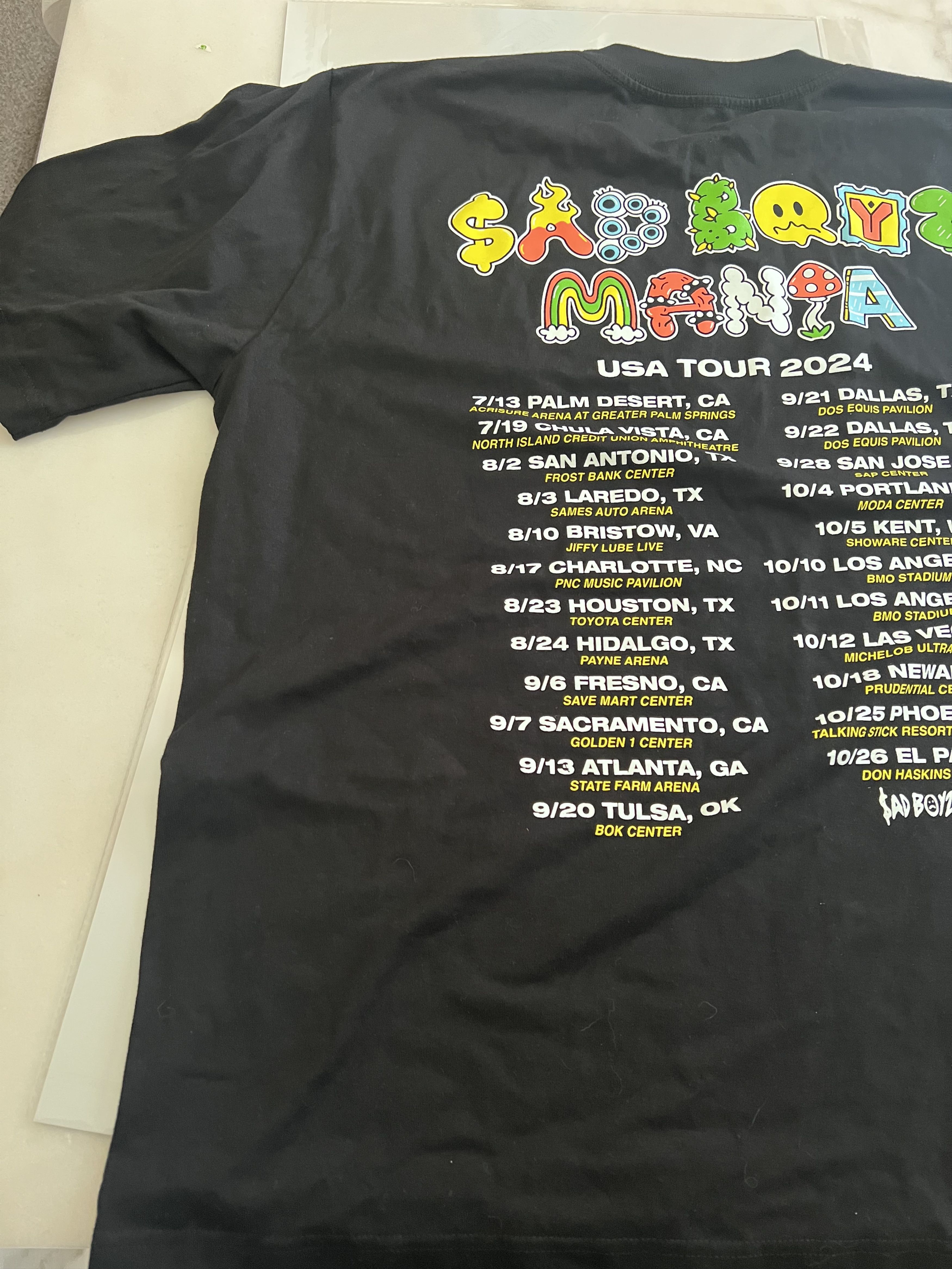 Sad Boys New Sad Boyz Mania Tour T-shirt USA Tour 2024 Size XXL Black Size US XXL / EU 58 / 5 - 6 Thumbnail