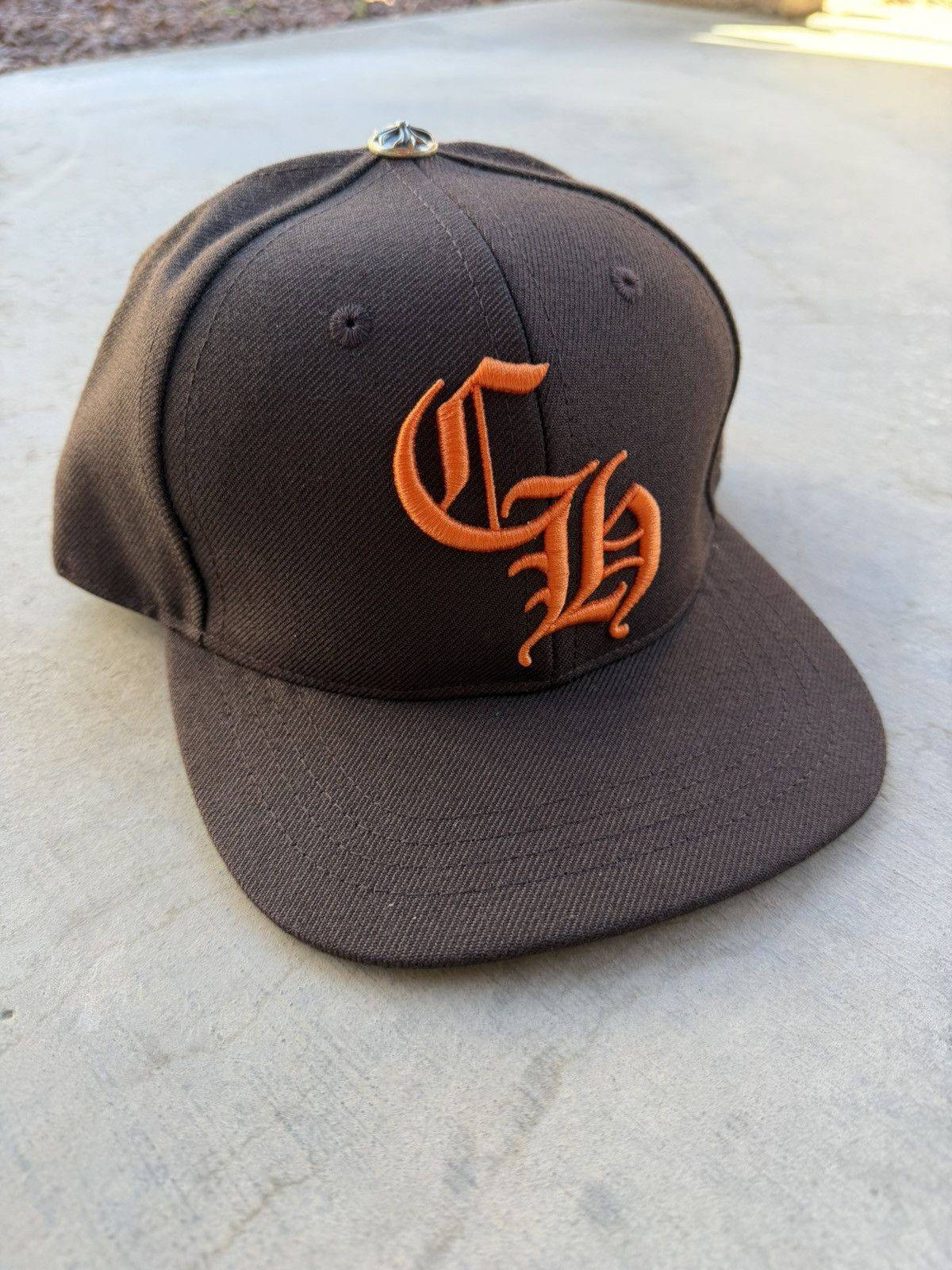 Chrome Hearts Chrome Hearts CH Logo Hat 6 Panel Brown Snapback New Size ONE SIZE - 1 Thumbnail