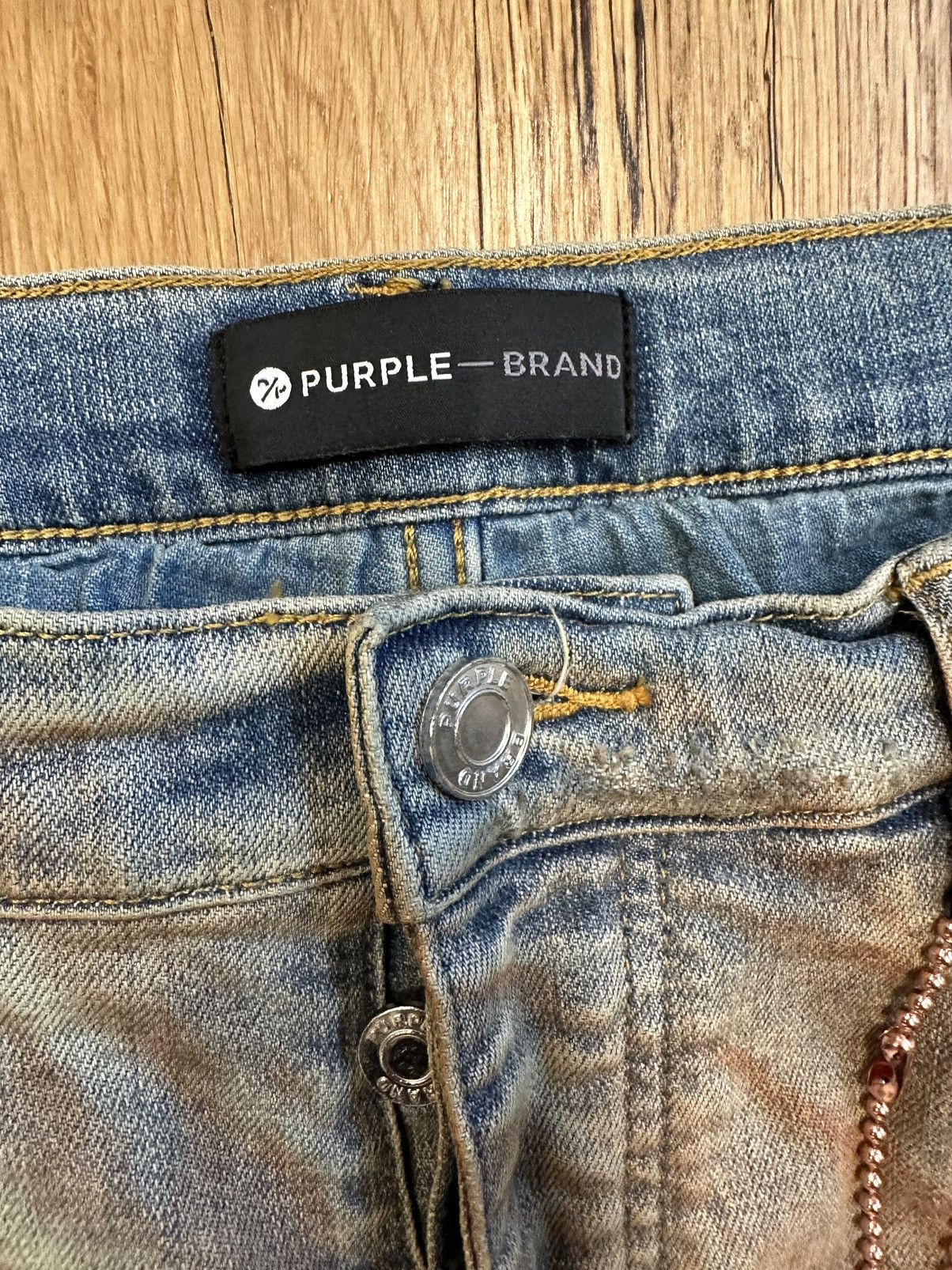 Purple Brand Purple Brand Orange Dyed Blue Denim Jeans Size 36 Size US 36 / EU 52 - 4 Thumbnail