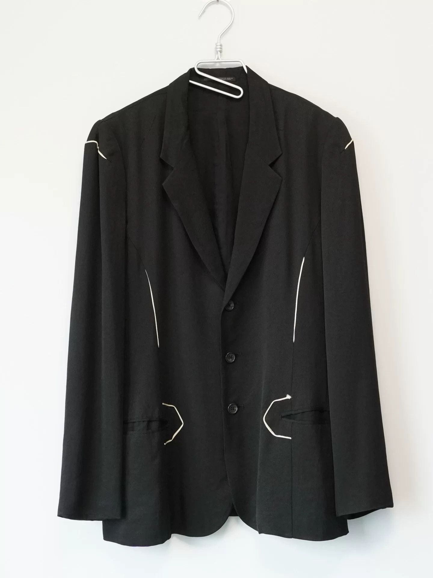 Yohji Yamamoto Yohji Yamamoto 97SS White Line Jacket Size US M / EU 48-50 / 2 - 1 Thumbnail
