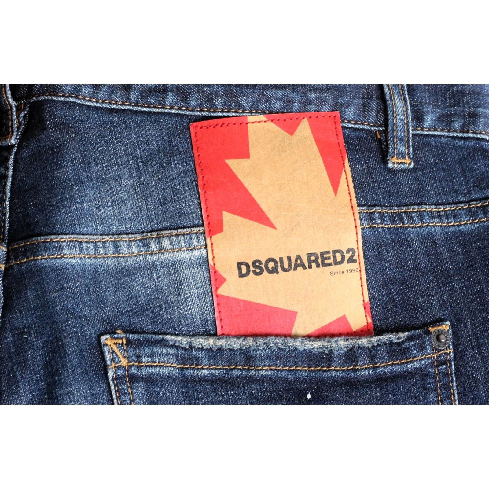 Dsquared2 DSQUARED2 Slim Jeans Men Size 50 34 W 31 L Stretch Tapered Zip Fly Denim Blue Regular Jeans Mens Size US 34 / EU 50 - 5 Thumbnail
