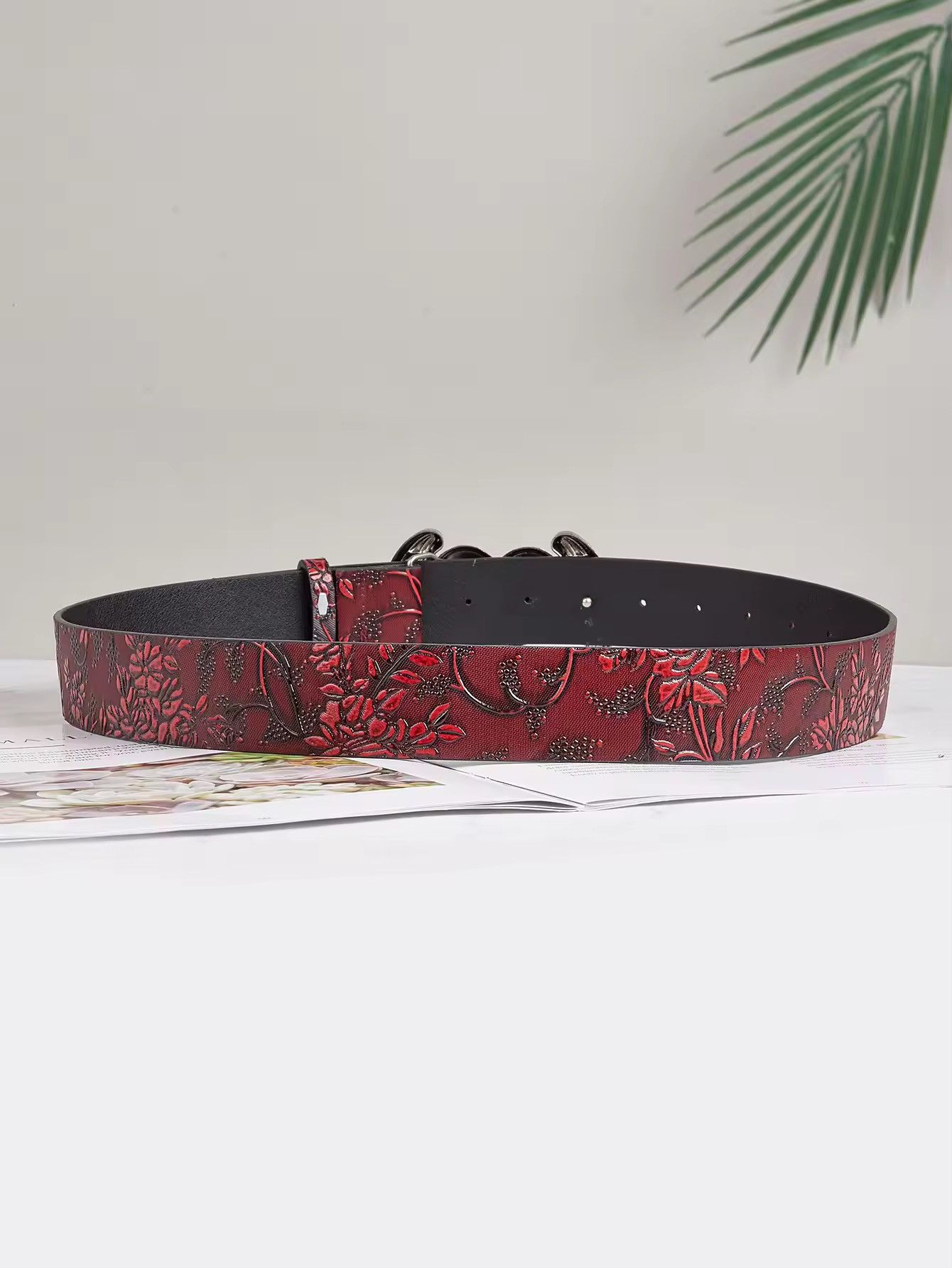 Japanese Brand × Vintage vintage metal heart-shaped gen buckle pattern belt Size ONE SIZE - 3 Thumbnail