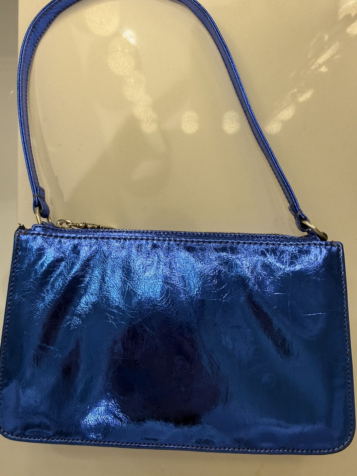 Chrome Hearts paten leather chrome hearts night bag in metallic blue Size ONE SIZE - 3 Thumbnail