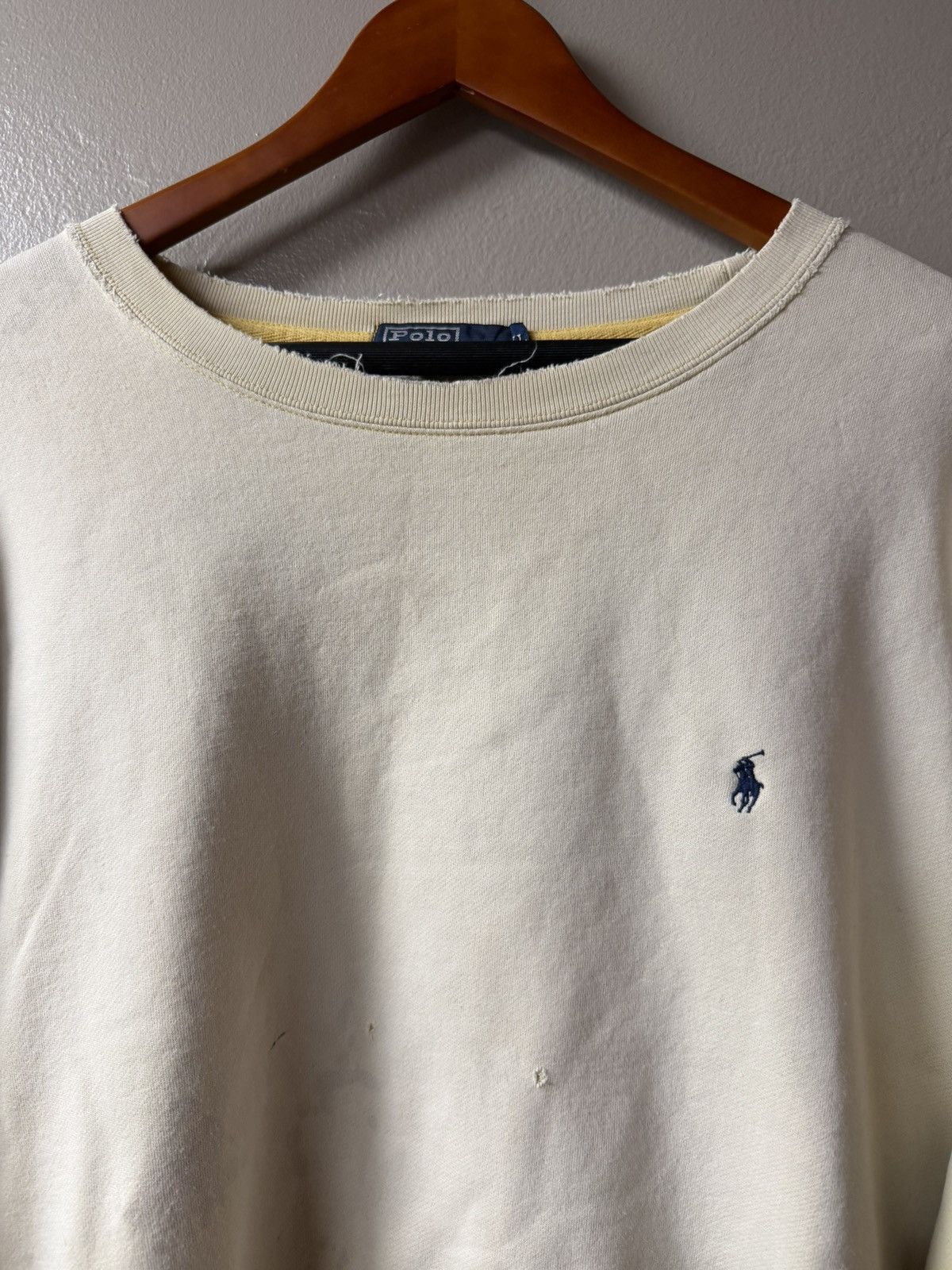 Polo Ralph Lauren Vintage 90s Faded & Thrashed Polo Ralph Lauren Crewneck Size US XL / EU 56 / 4 - 2 Thumbnail
