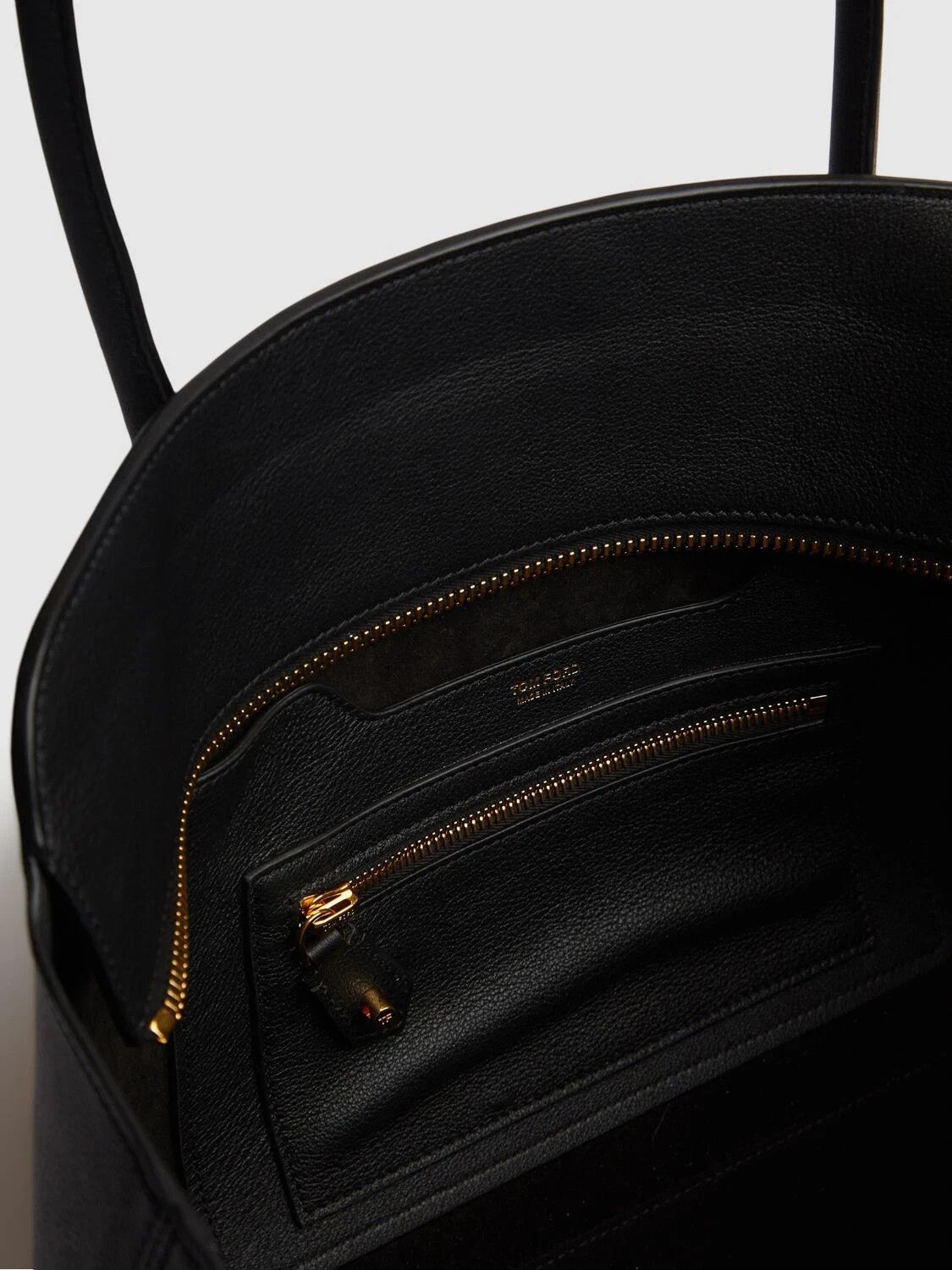 TOM FORD $4650 Large Black Leather Tote Bag New Auth