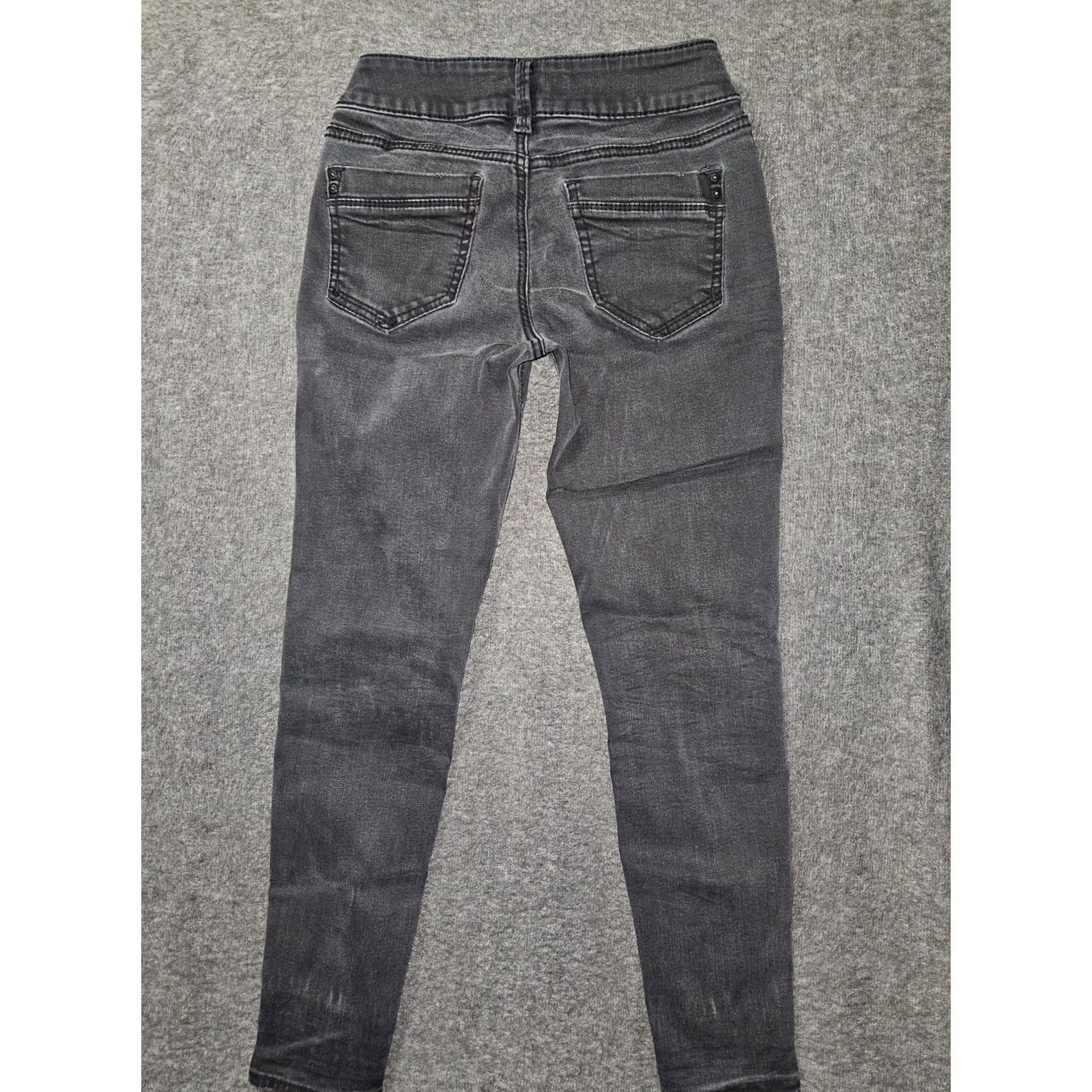 Silver Jeans Co. VINTAGE Silver Jeans Suki Ankle Skinny Jeans Womens 25x27 Black Stretch Preppy 90s City Size 42" / US 20 - 7 Thumbnail