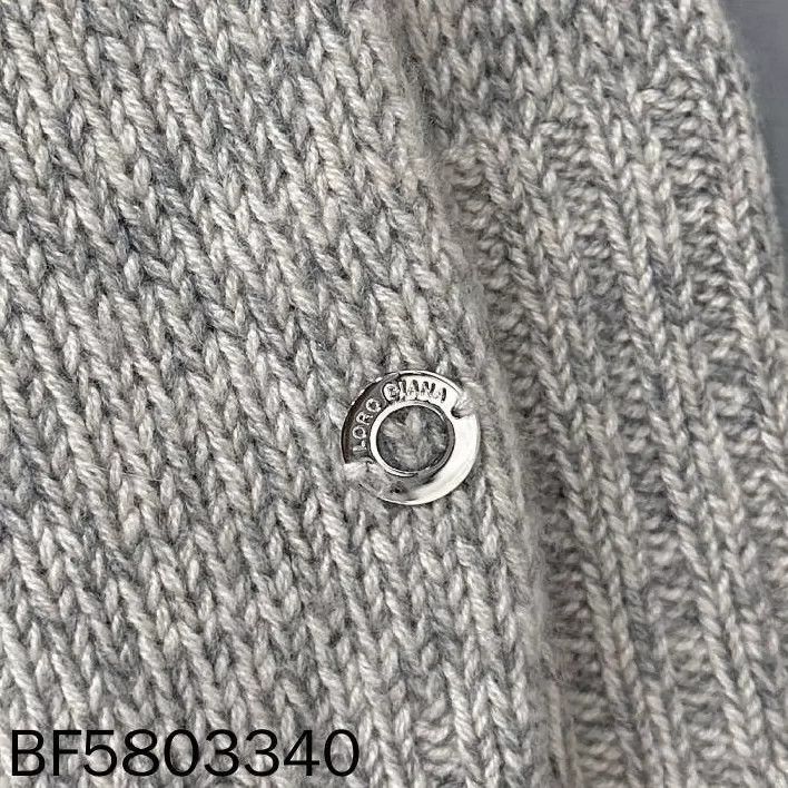 Loro Piana LORO PIANA Grey high collar baby cashmere cardigan Size US XS / EU 42 / 0 - 6 Thumbnail