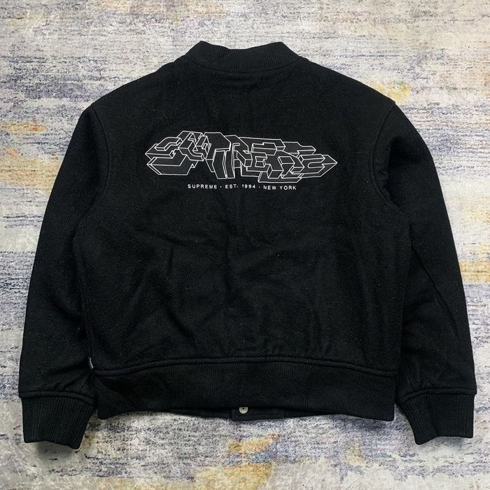 Supreme Supreme Fw19 delta logo wool varsity jacket | Grailed