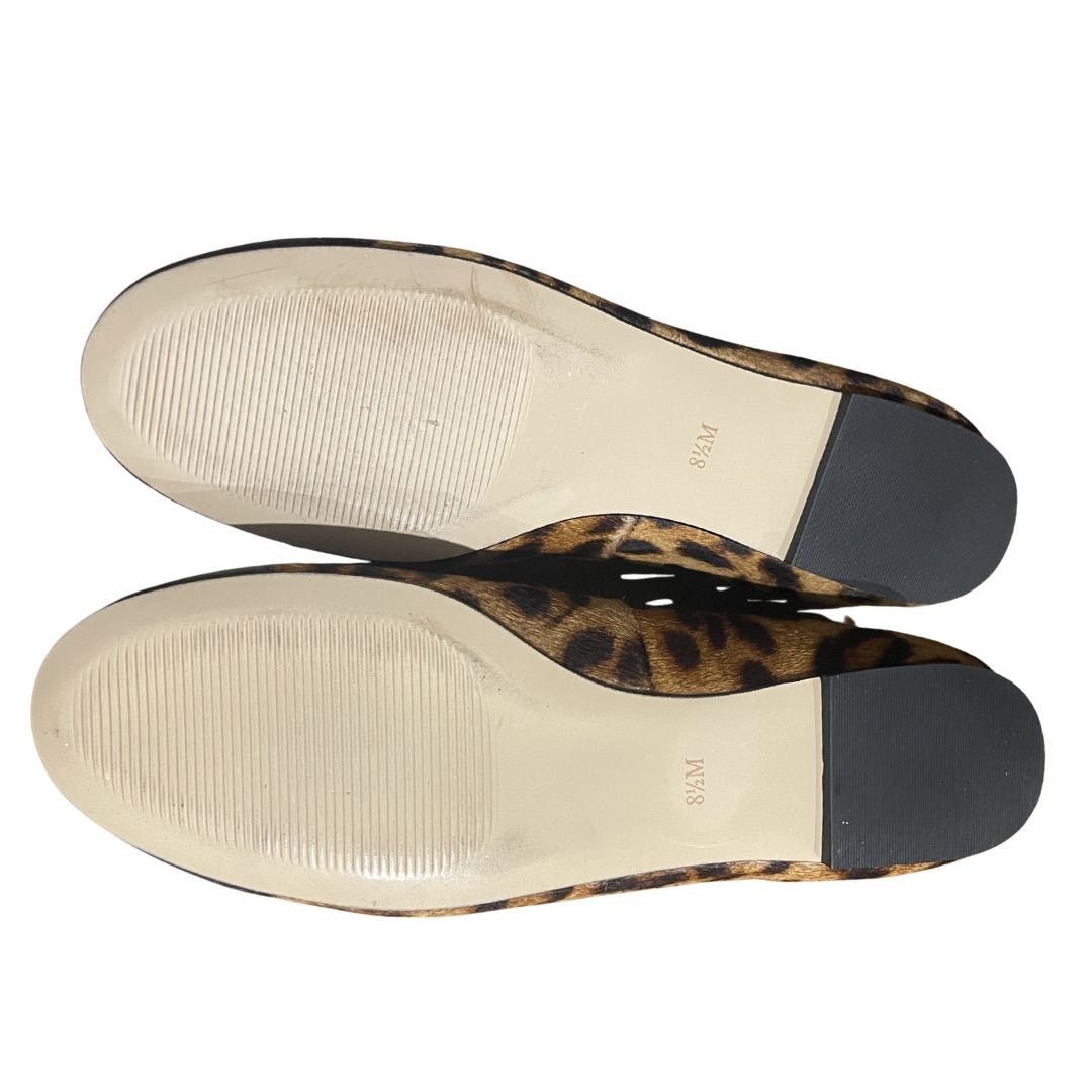 Talbots Blair Leopard Cap Toe Ballet Flats Shoes 100% Calf Hair NWB Size US 8.5 / IT 38.5 - 4 Thumbnail