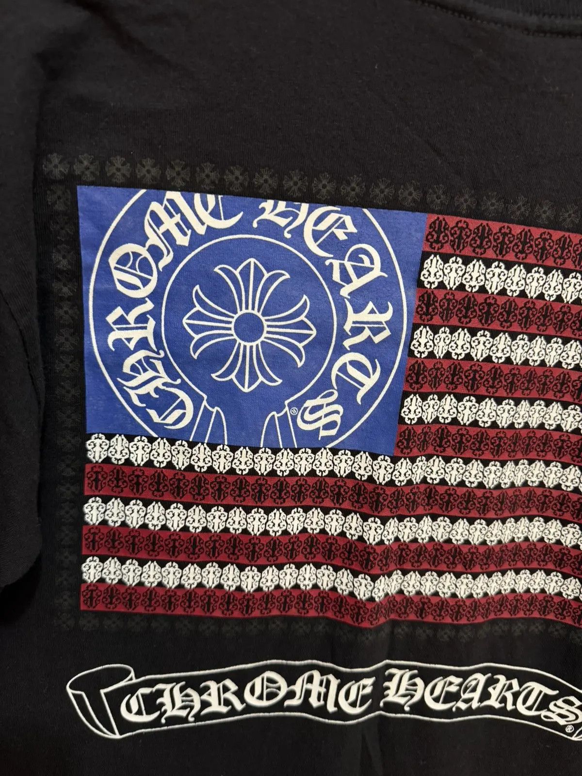 Chrome Hearts Chrome Hearts USA American Flag Logo Pocket Tshirt Black Size US M / EU 48-50 / 2 - 2 Thumbnail