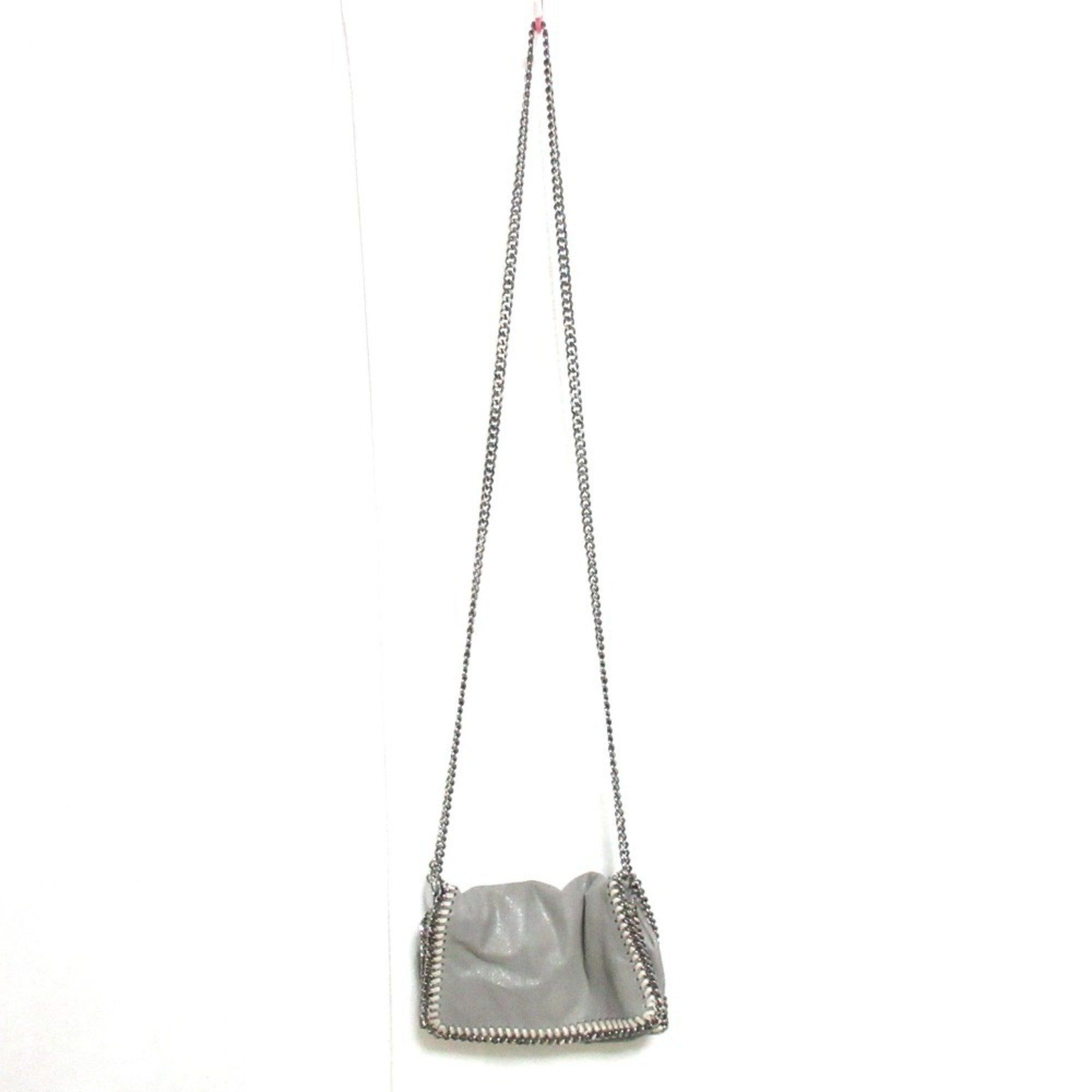Stella Mccartney Stella Mccartney Falabella Chain Flap Mini Shoulder Bag Grey Women's