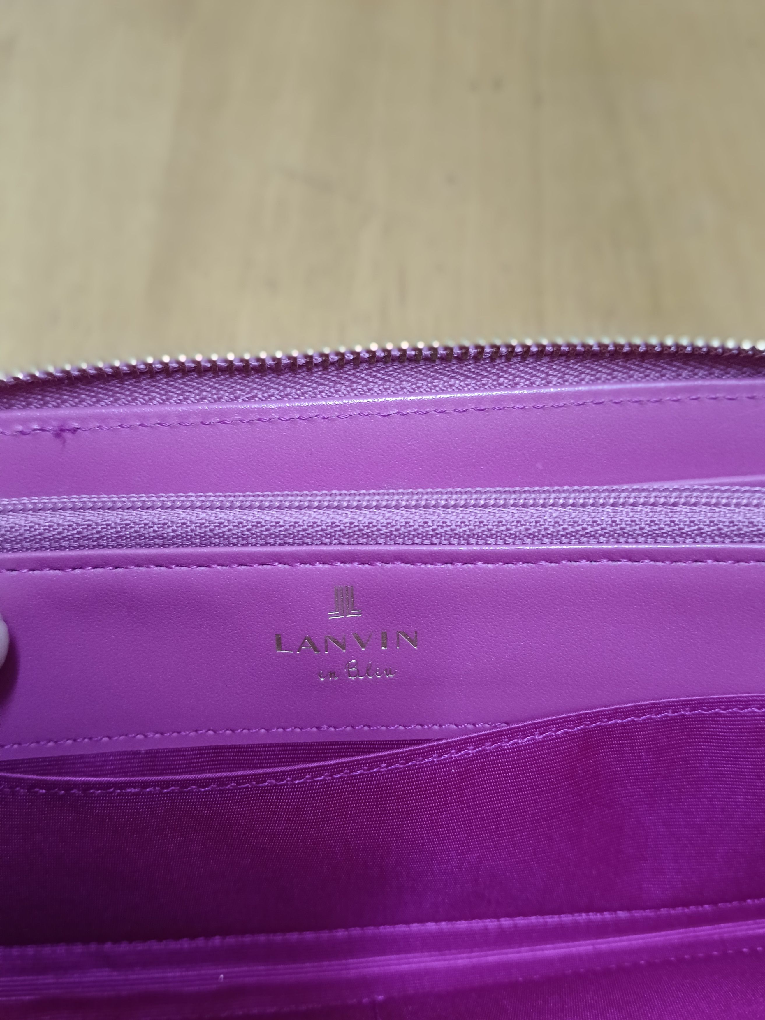 Lanvin × Leather LANVIN EN BLUE LUXEMBOURG LEATHER LONG WALLET Size ONE SIZE - 7 Thumbnail