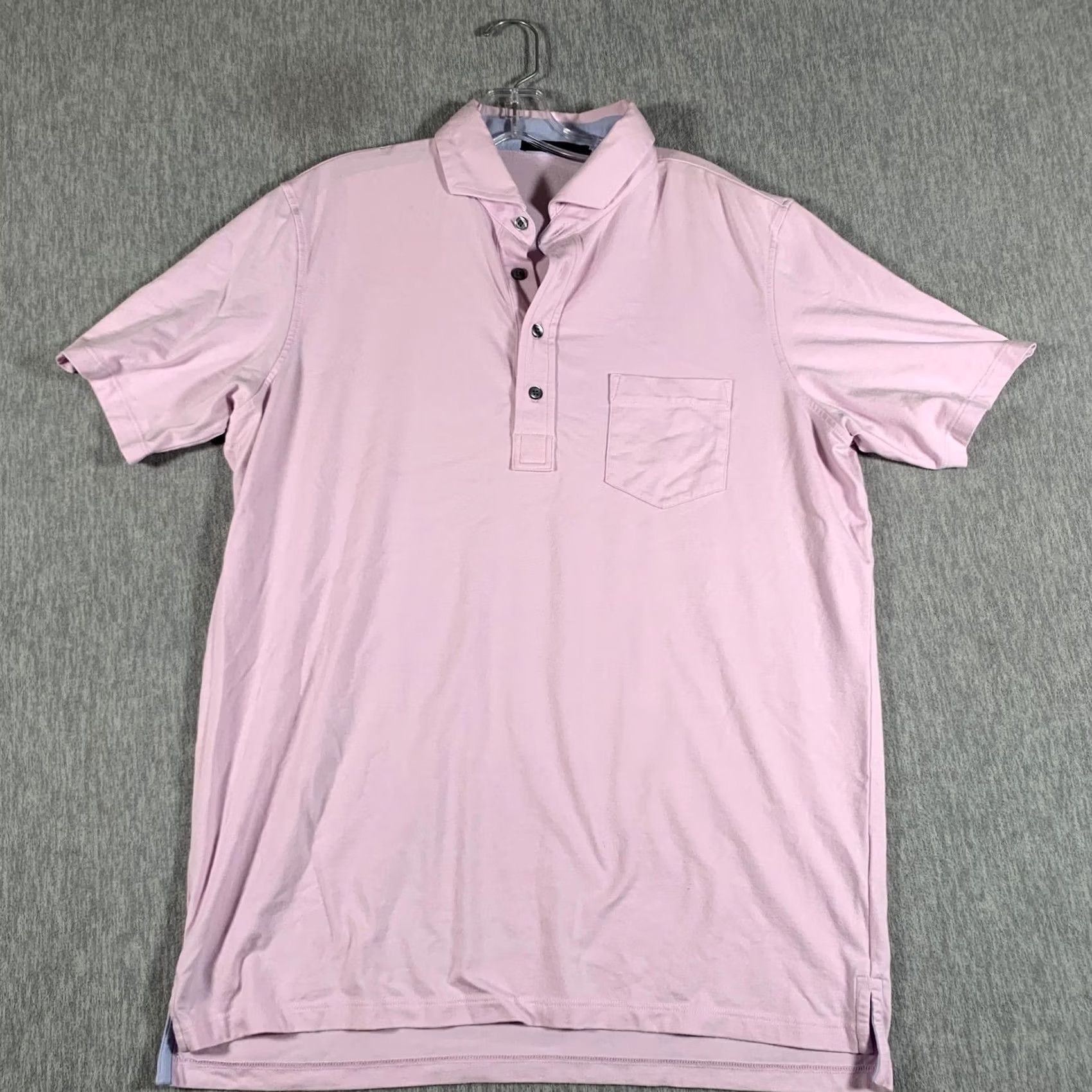 Vintage Greyson Polo Shirt Mens L Pink Cotton Modal Spandex Golf Performance Shirt Size US L / EU 52-54 / 3 - 2 Thumbnail