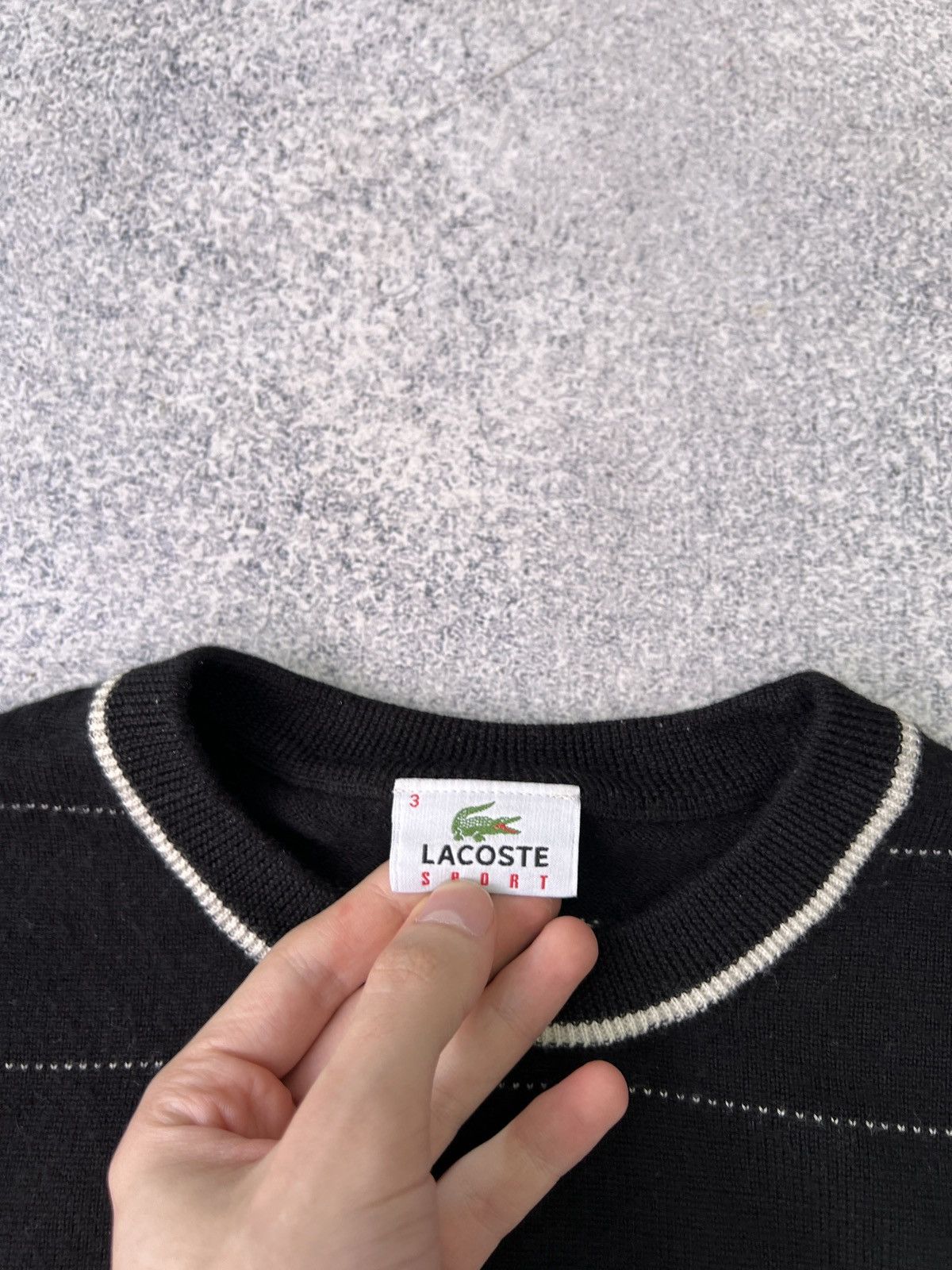 Lacoste × Vintage Vintage Lacoste Sport Striped Sweater Size US M / EU 48-50 / 2 - 6 Thumbnail