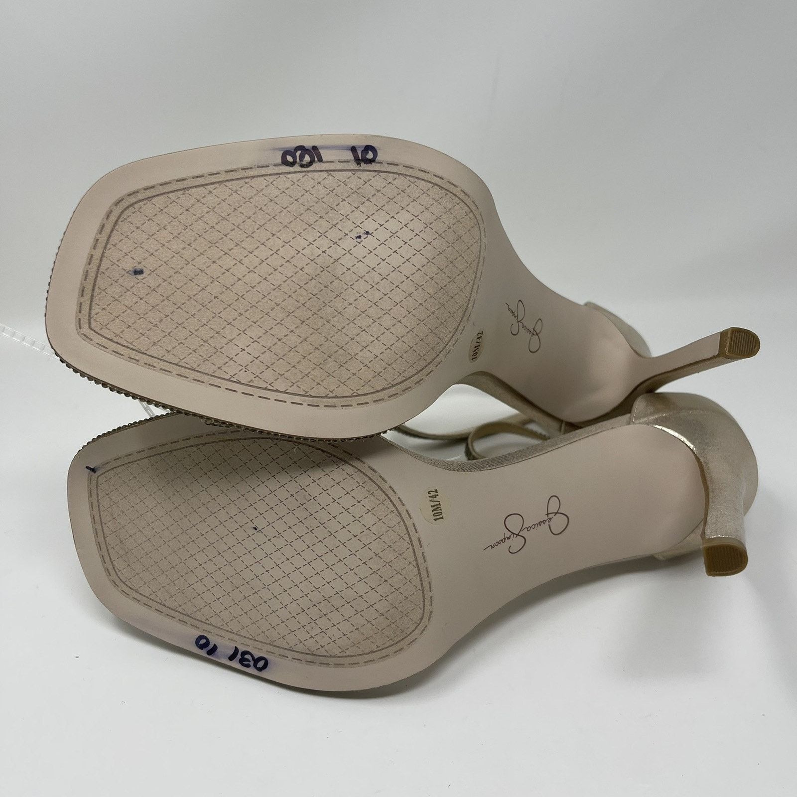 Jessica Simpson Jessica Simpson Ostey Heeled Sandals Womens 10.5 Champagne Size US 10.5 / IT 40.5 - 11 Thumbnail