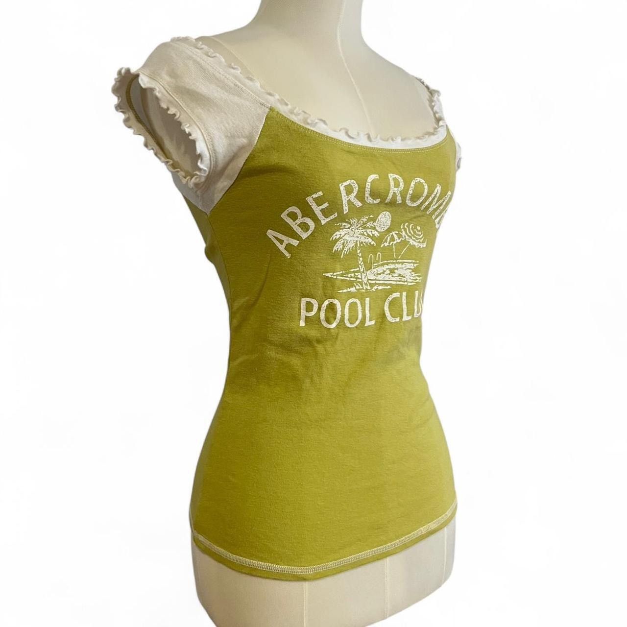 Abercrombie & Fitch y2k Abercrombie & Fitch pool club lime green baby tee Size S / US 4 / IT 40 - 2 Thumbnail