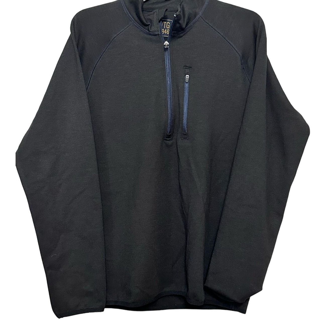 Other Vintage 1946 Pullover Sweater 1/2 Zip Neck Front Black NWOT Size US M / EU 48-50 / 2 - 3 Thumbnail