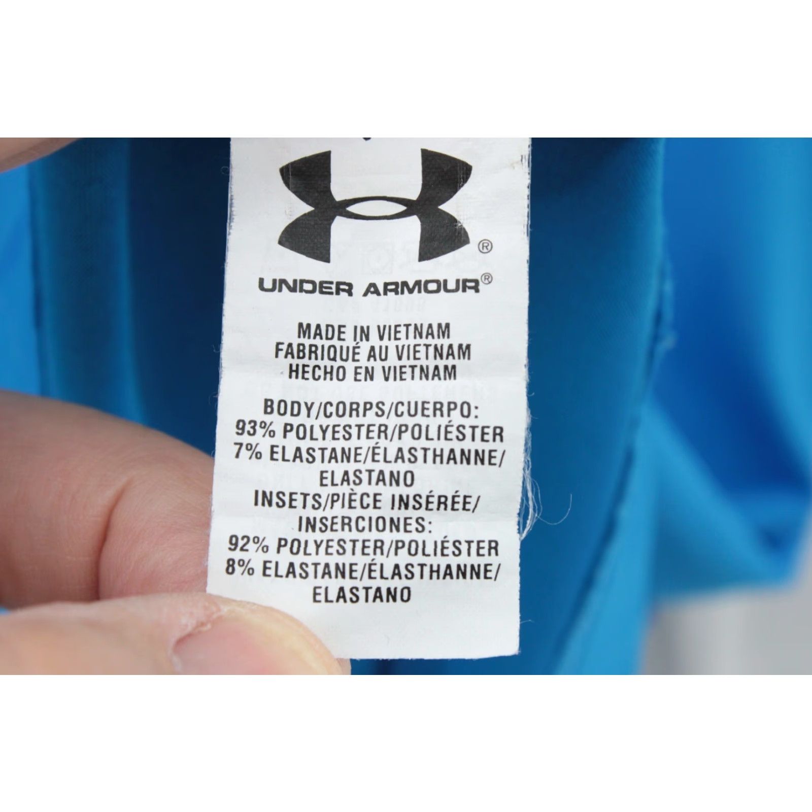 Under Armour VINTAGE Under Armour Golf Polo Mens Large Blue Striped HeatGear ColdBlack Athletic Shirt Size US L / EU 52-54 / 3 - 5 Thumbnail
