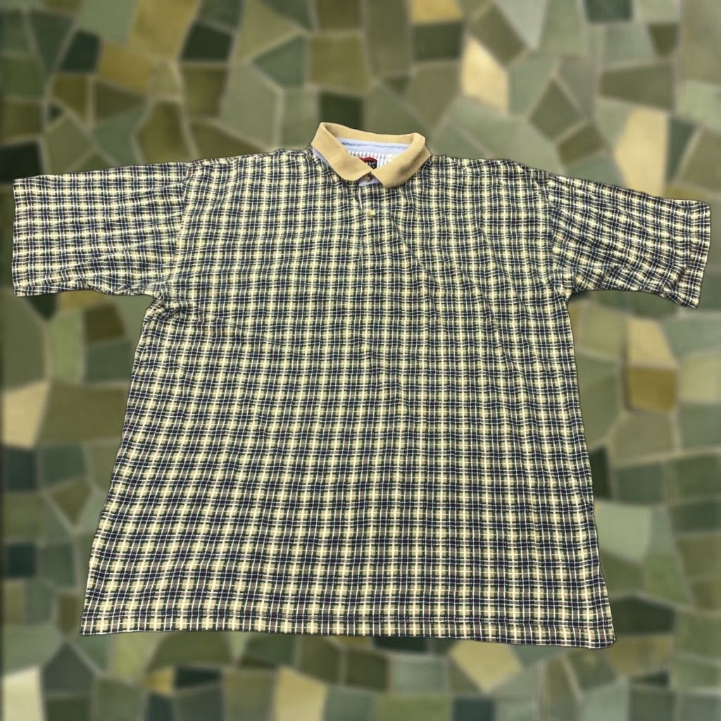 Bugle Boy VINTAGE Bugle Boy Polo Shirt Men XL Plaid Cotton Short Sleeve Crew/Collar Blue Polo Mens XL Plaid 90s? (adjust) Size US XL / EU 56 / 4 - 1 Thumbnail