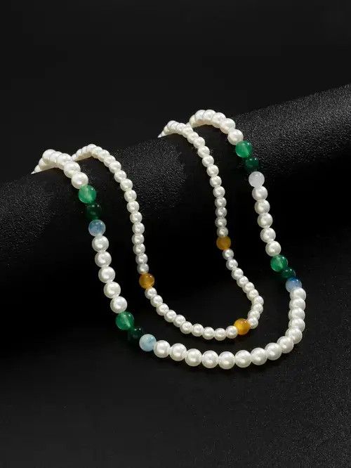 Other Retro Punk Necklace Pearl Choker 2pc set Size ONE SIZE - 4 Thumbnail