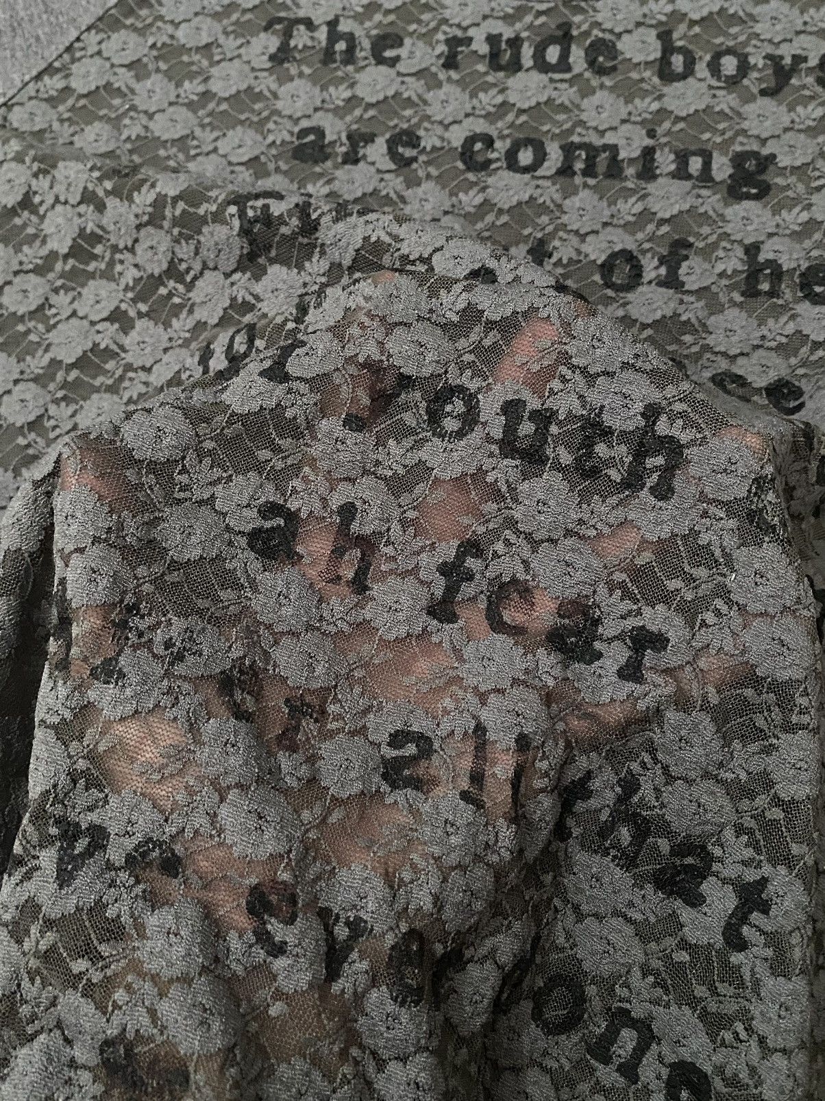 Japanese Brand JAPAN PHYSTICK I LOVE RUDE STAND POEM LACE BACK SHORT SLEEVE Size M / US 6-8 / IT 42-44 - 12 Thumbnail