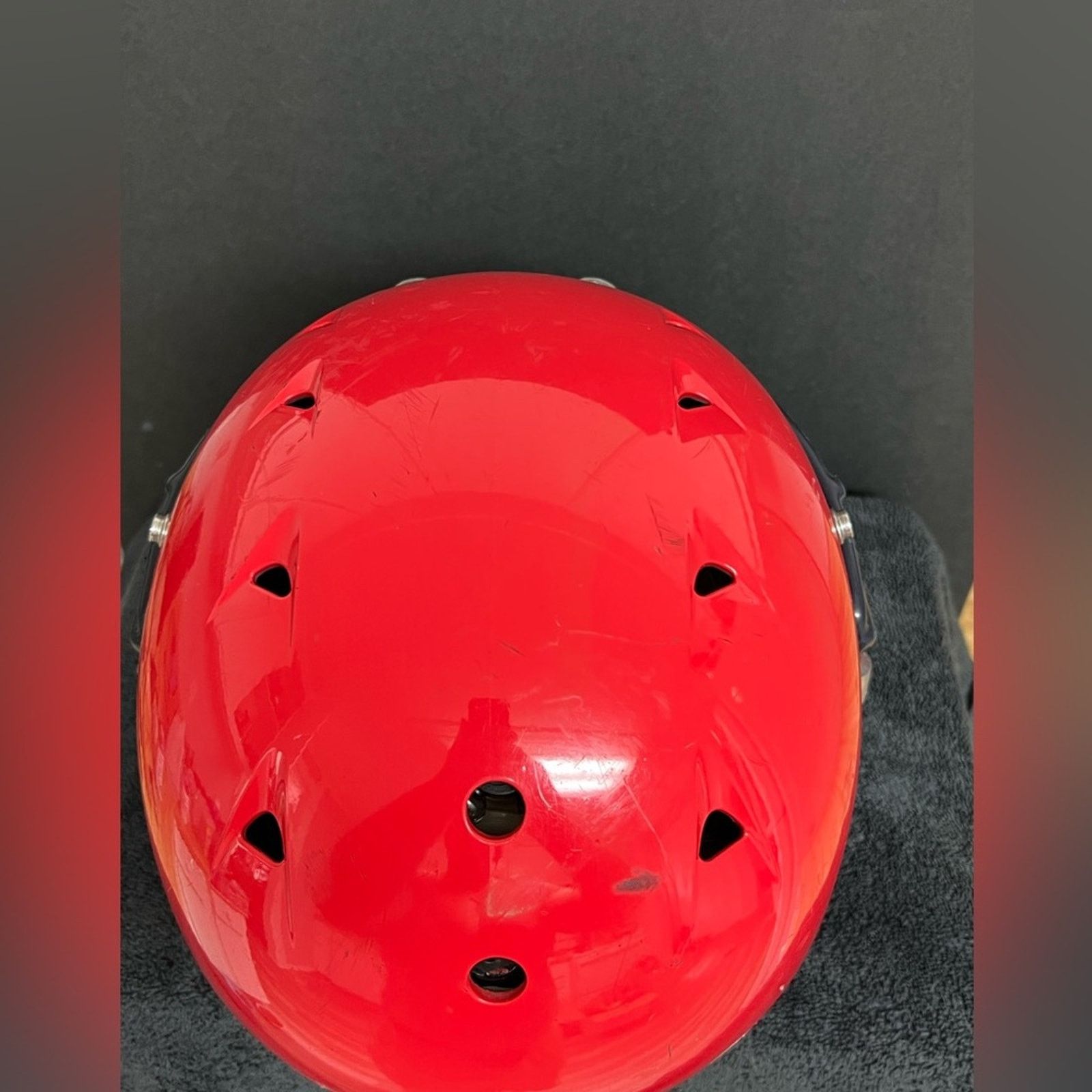 Schott Schutt DNA Pro Plus Football Helmet Red Black Face Guard Size ONE SIZE - 8 Thumbnail