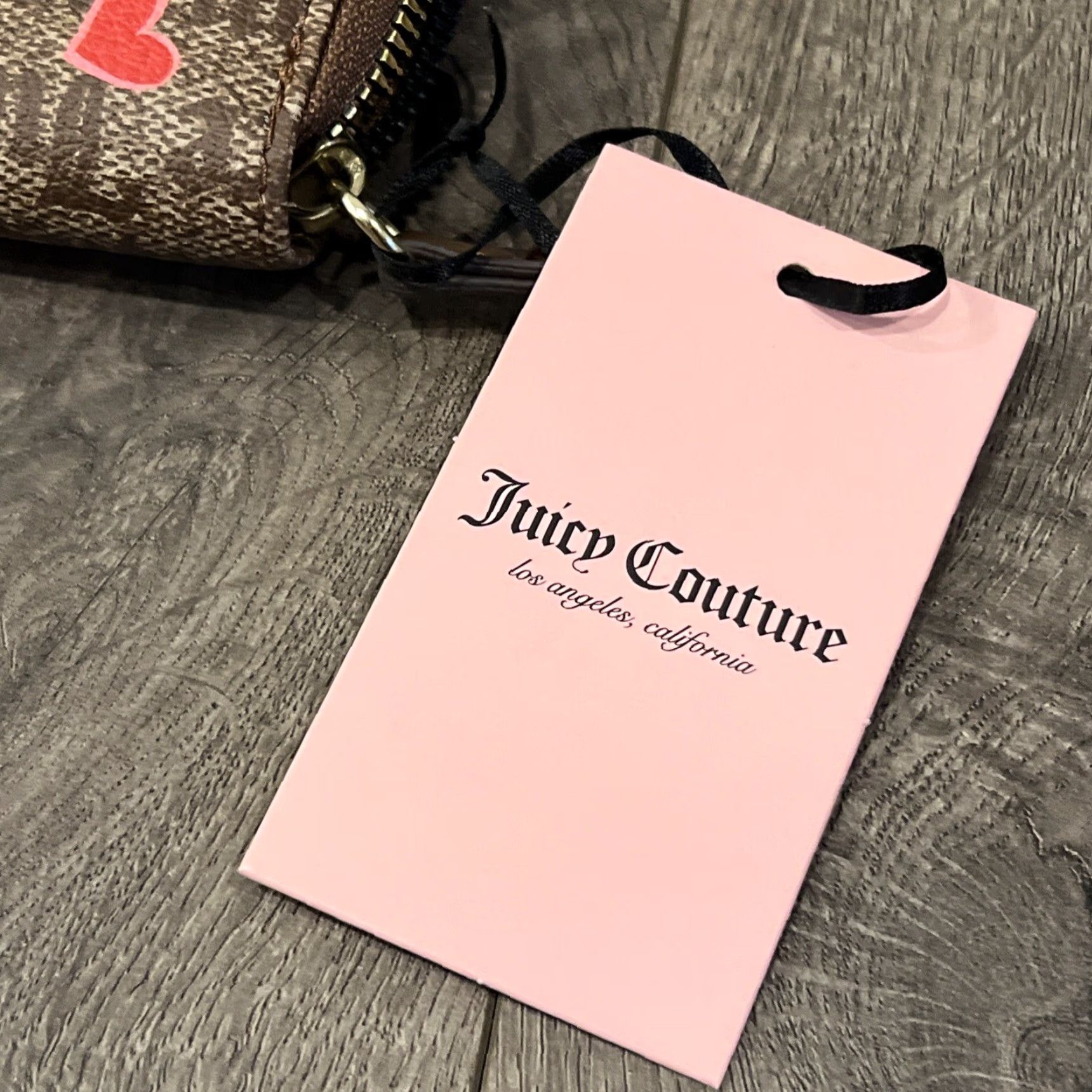 Juicy Couture Juicy Couture Wallet Women Brown Zip-Around Heart Valentines Credit Card Faux Leather Size ONE SIZE - 3 Thumbnail