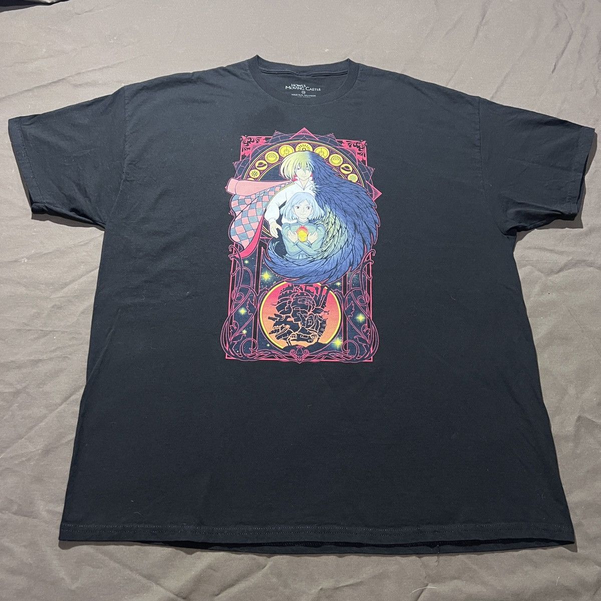 Anime 2004 Howl's Moving Castle Studio Ghibli Promo Tee 2XL Anime Size US XXL / EU 58 / 5 - 4 Thumbnail