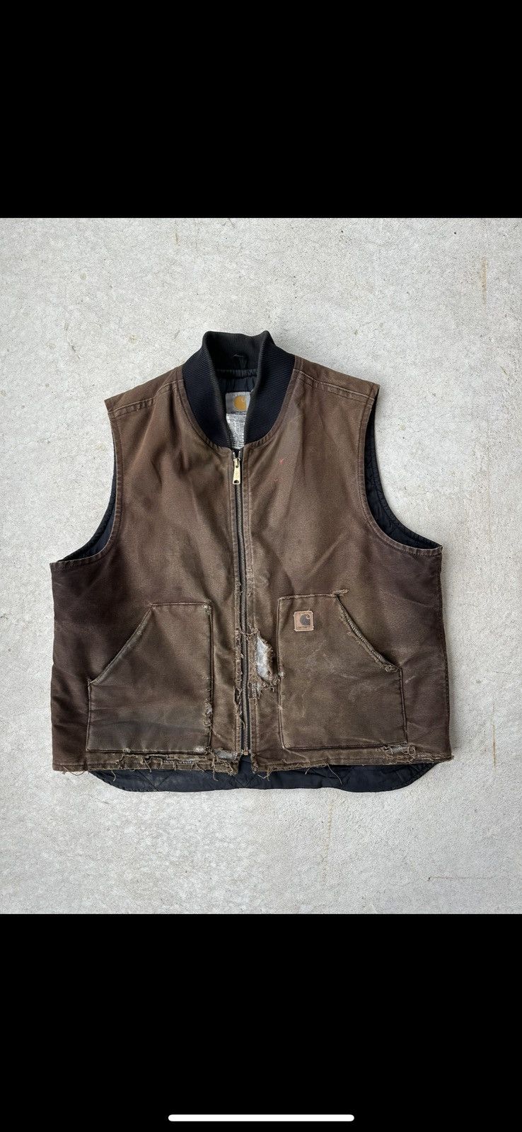 Carhartt Distressed and Sunfaded Work Vest