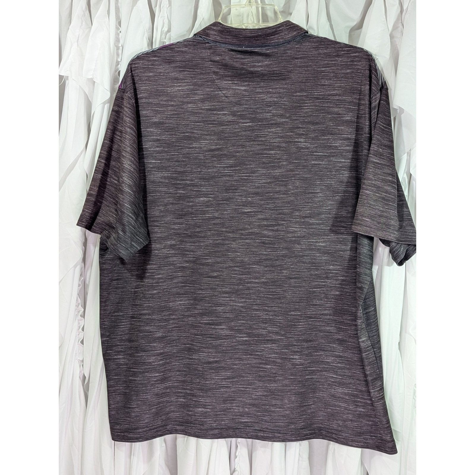 Other Ben Hogan Performance Golf Polo 2XL Purple Gray Striped Size US XXL / EU 58 / 5 - 9 Thumbnail