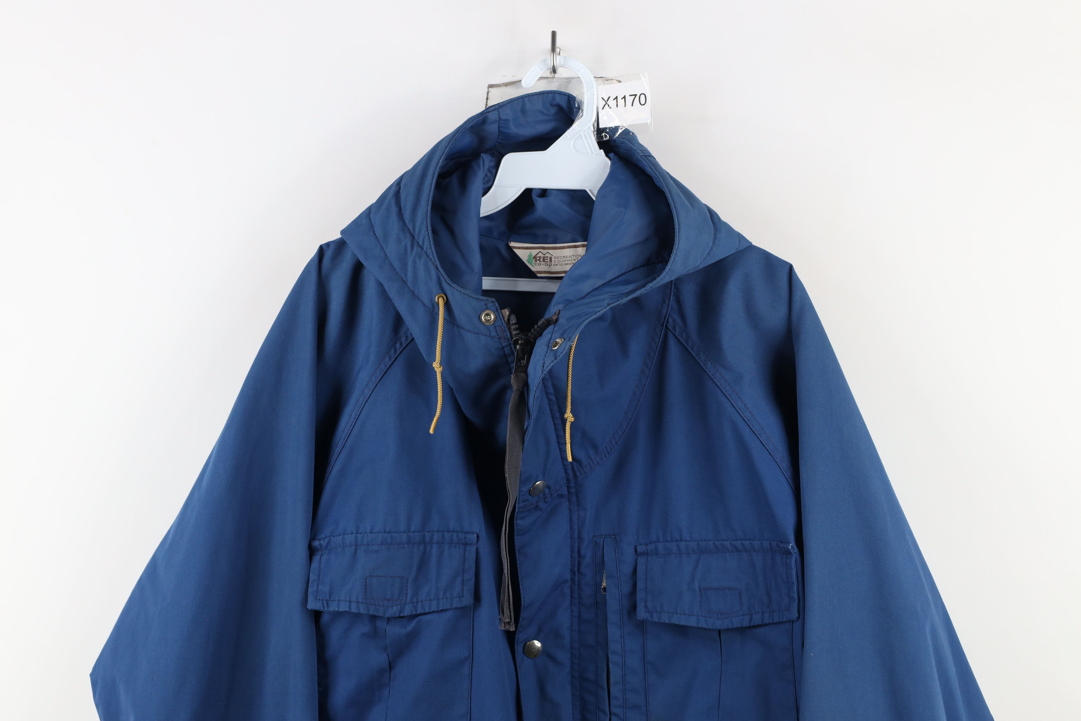 Rei × Vintage Vintage 80s 90s REI Full Zip Hooded Parka Jacket Blue USA Size US XL / EU 56 / 4 - 2 Thumbnail
